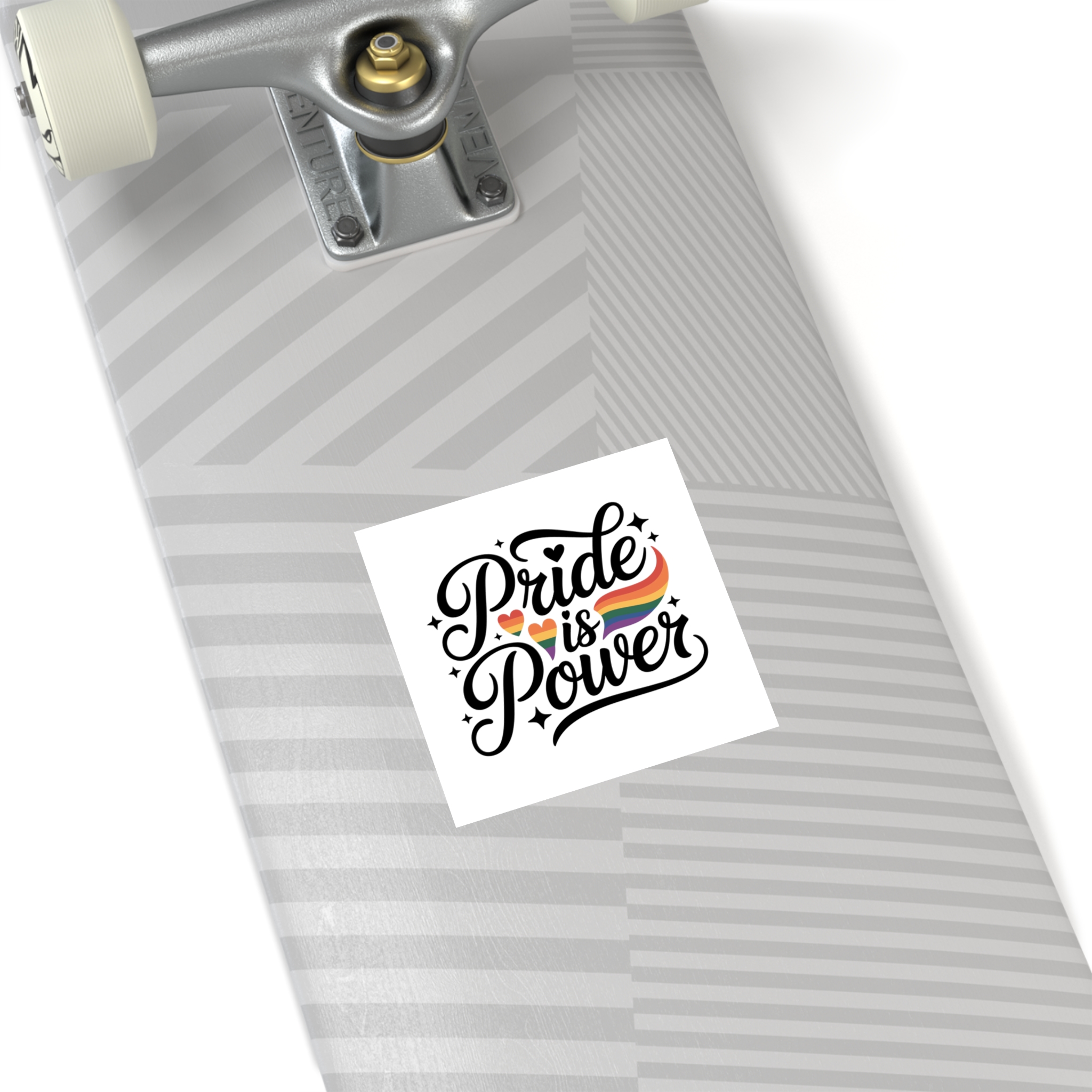Pride Is Power T Shirt Design Isolated White Background 2 Laminate Stickers Square - Image 28