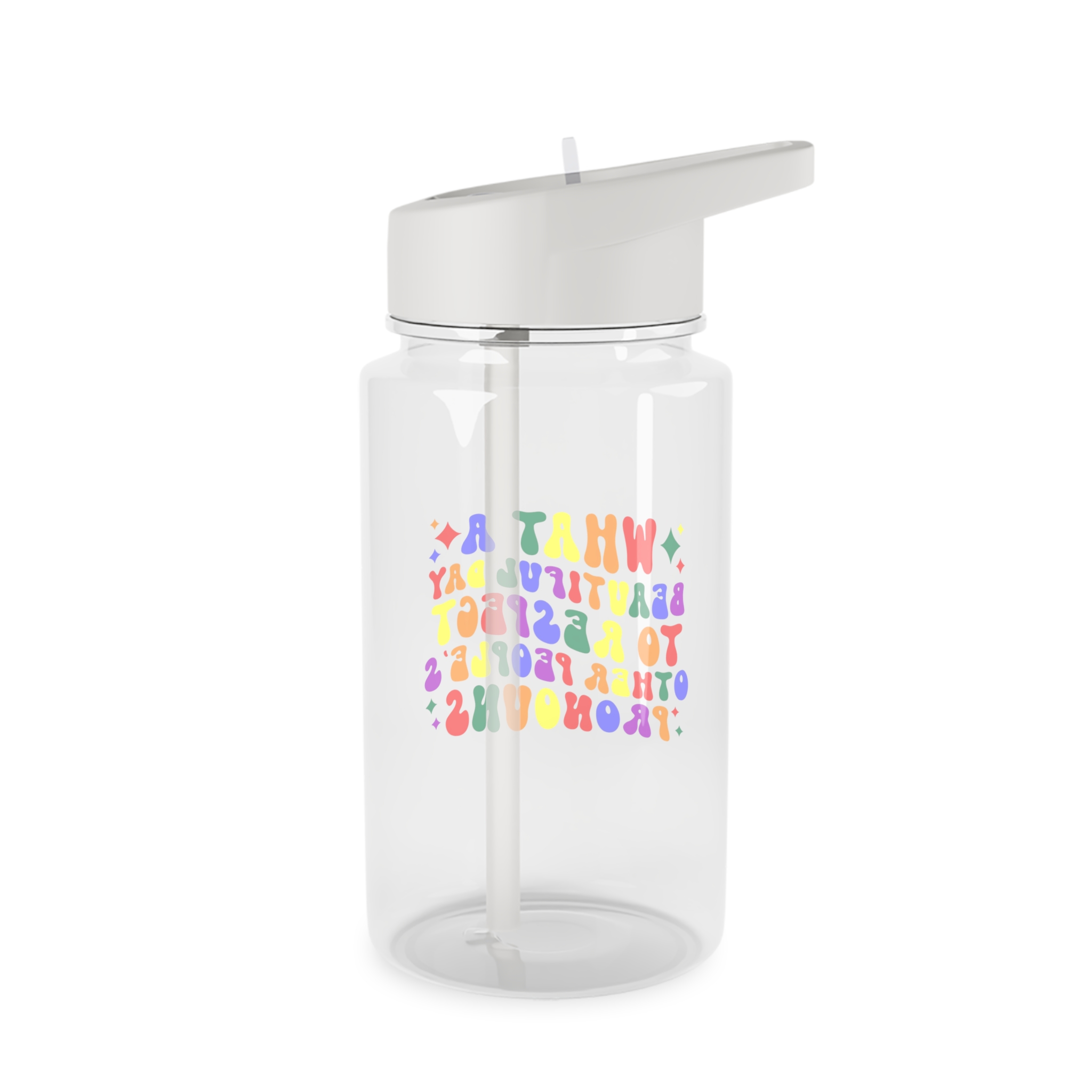 Pride Lgbt Gay Retro Tshirt Design(1) Tritan Water Bottle - Image 2