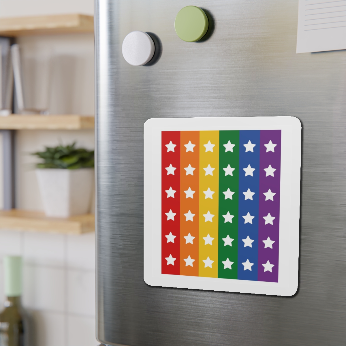 Lgbt Pride Month June Lesbian Gay Bisexual Transgender Lgbtq Flag Rainbow Vector(3) (1) Die Cut Magnets - Image 15