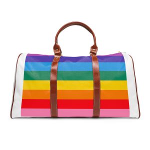 Pride Love Freedom Lgbtq Lgbt Heart Rainbow Love Wins Gay Lesbian Trans Homo Homosexual Colors Flag Diversity Parade Waterproof Travel Bag