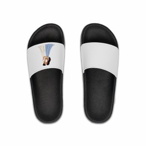 Romantic Lesbian Couple Kissing Wedding Dresses Mens Slide Sandals