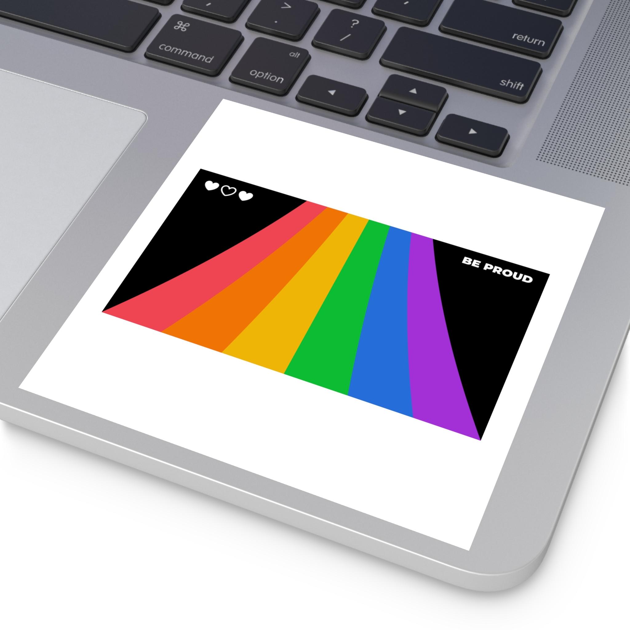 Modern Colorful Pride Zoom Background Laminate Stickers Square - Image 35