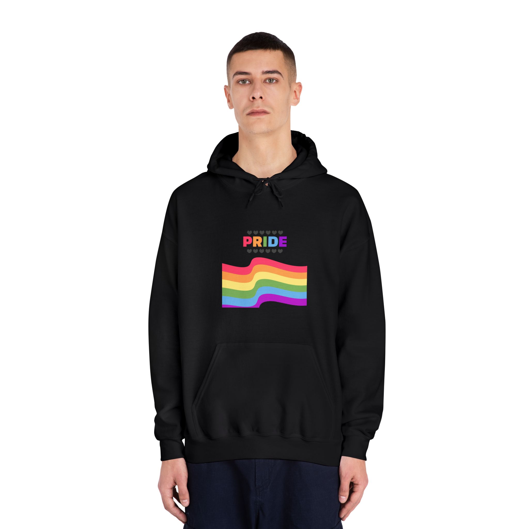 Pride Background With Flag Lgbtq Pride Unisex Dryblend Hooded Sweatshirt - Image 11