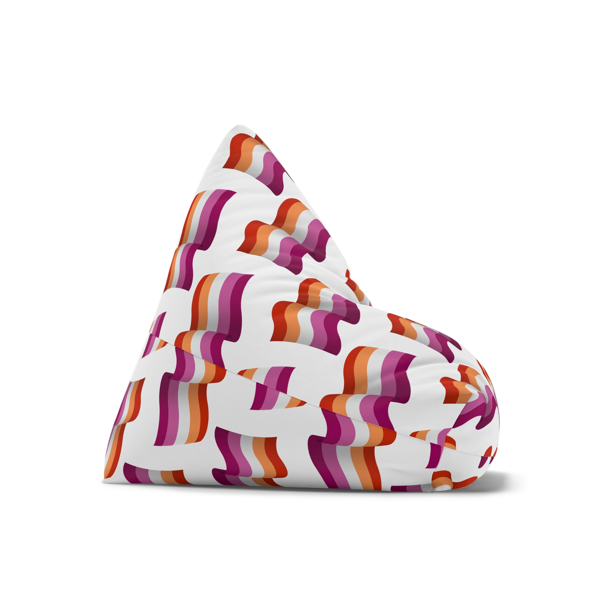 Flag Lesbian Lgbtq Ribbon Style Flag That Conveys Sense Movement Waving Effect Bean Bag Chair Cover - Image 7