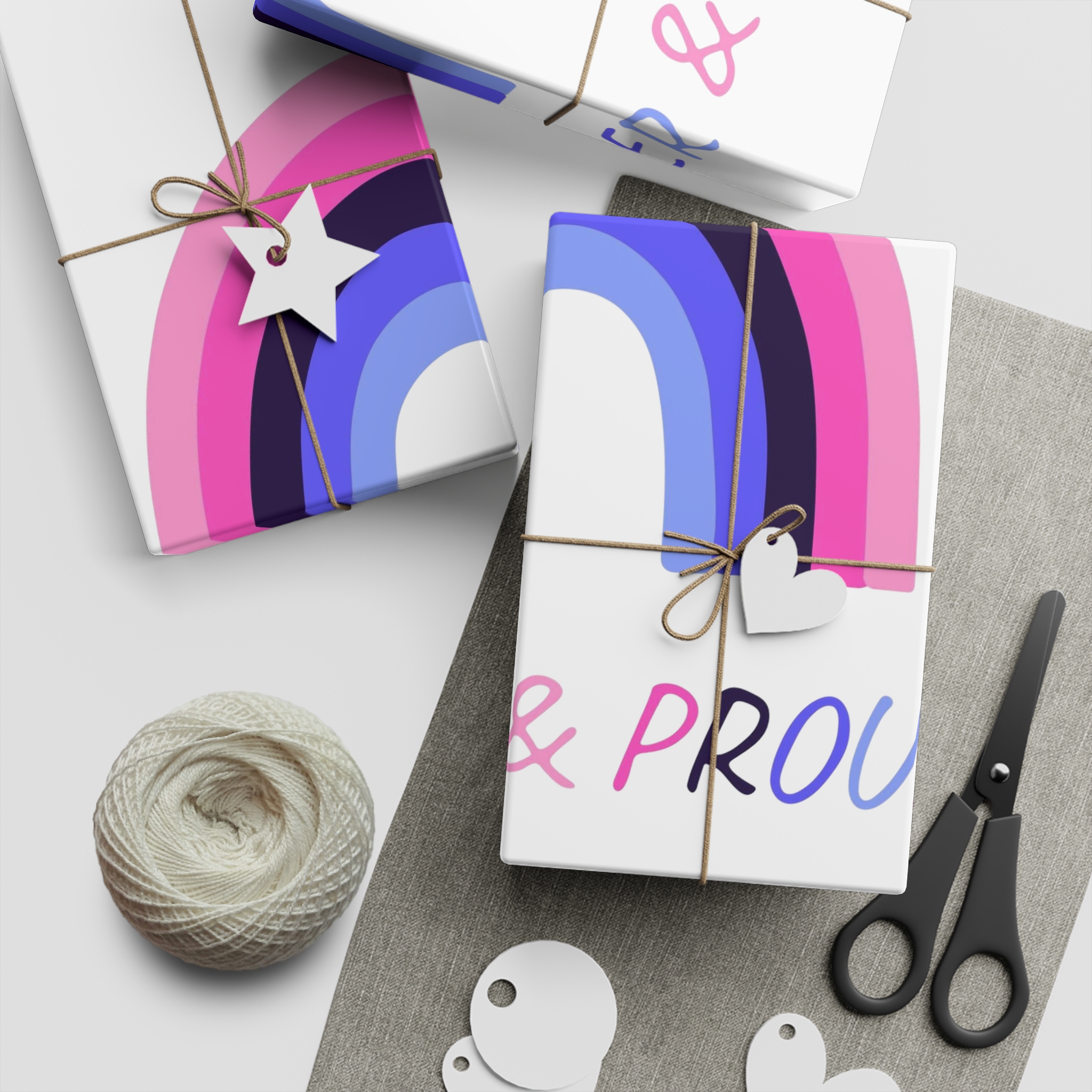 Colorful Rainbow Shape Omnisexual Pride Flag Happy Pride Day Lgbtqia Community Pride Month Vector Hand Drawn Doodle Posters Stickers Logo Cards (1) Gift Wrapping Paper Sheets 1pc - Image 2