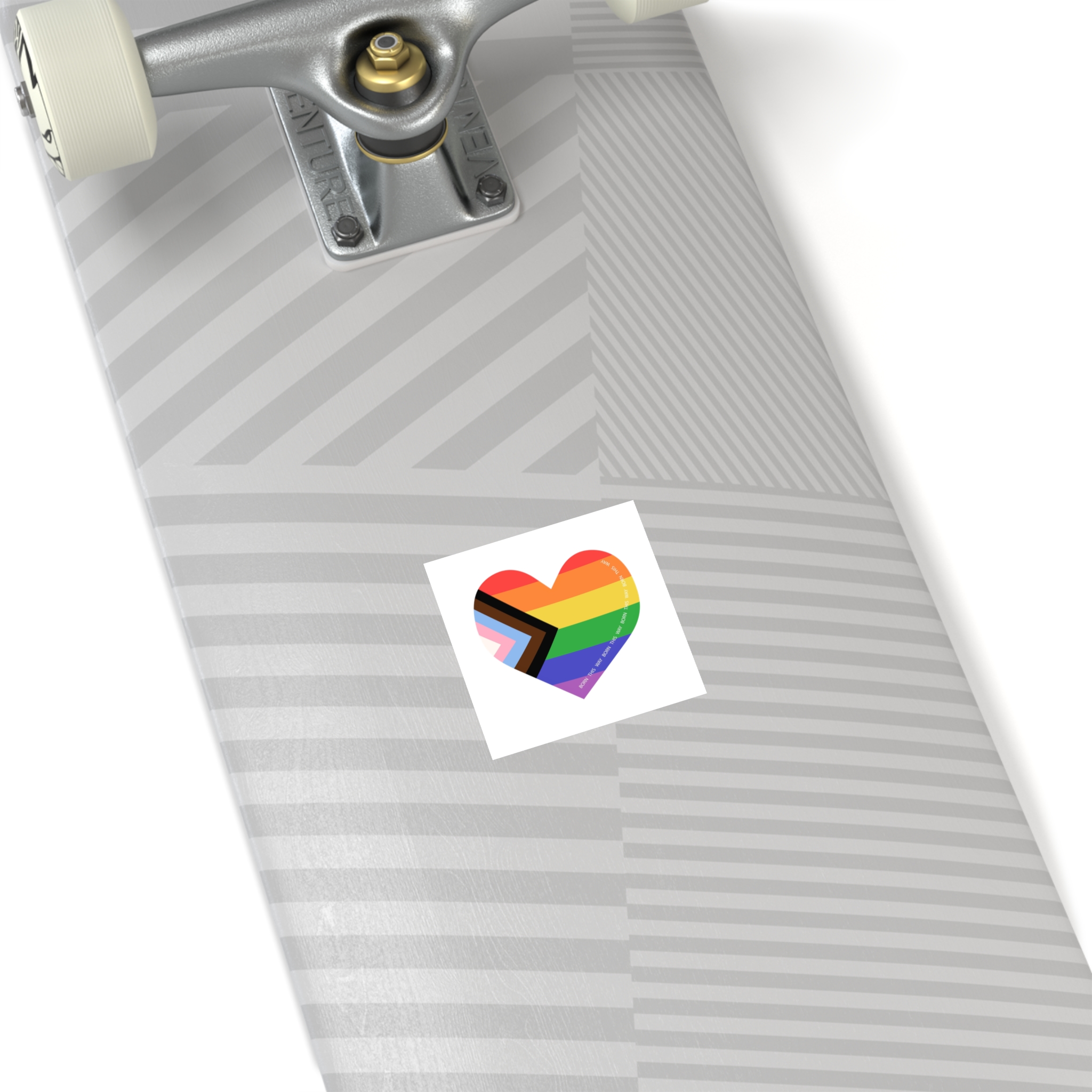 Heart Shaped Lgbtq Flag Flat Vector Illustration Laminate Stickers Square - Image 68