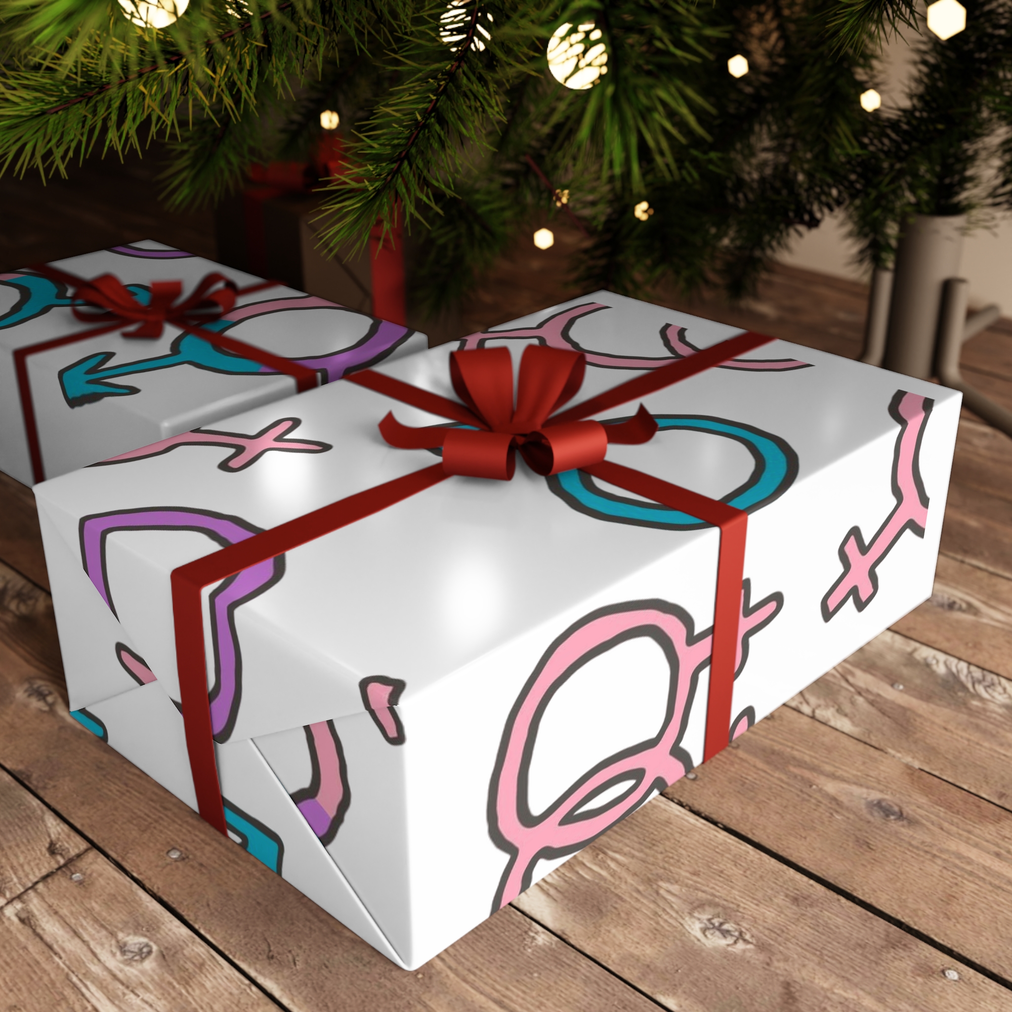 Seamless Pattern With Gender Signs Gift Wrapping Paper Sheets 1pc - Image 6