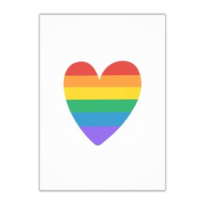Rainbow Pride Heart Lgbtq Pride Month Celebration Gift Wrapping Paper Sheets 1pc