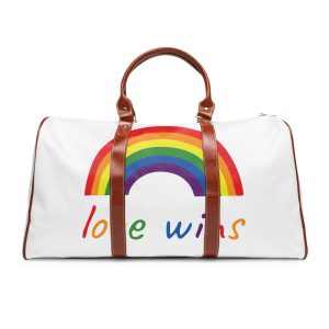 Colorful Rainbow Shape Bisexual Pride Flag Happy Pride Day Lgbtqia Community Pride Month Vector Hand Drawn Doodle Posters Stickers Logo Cards(1) Waterproof Travel Bag