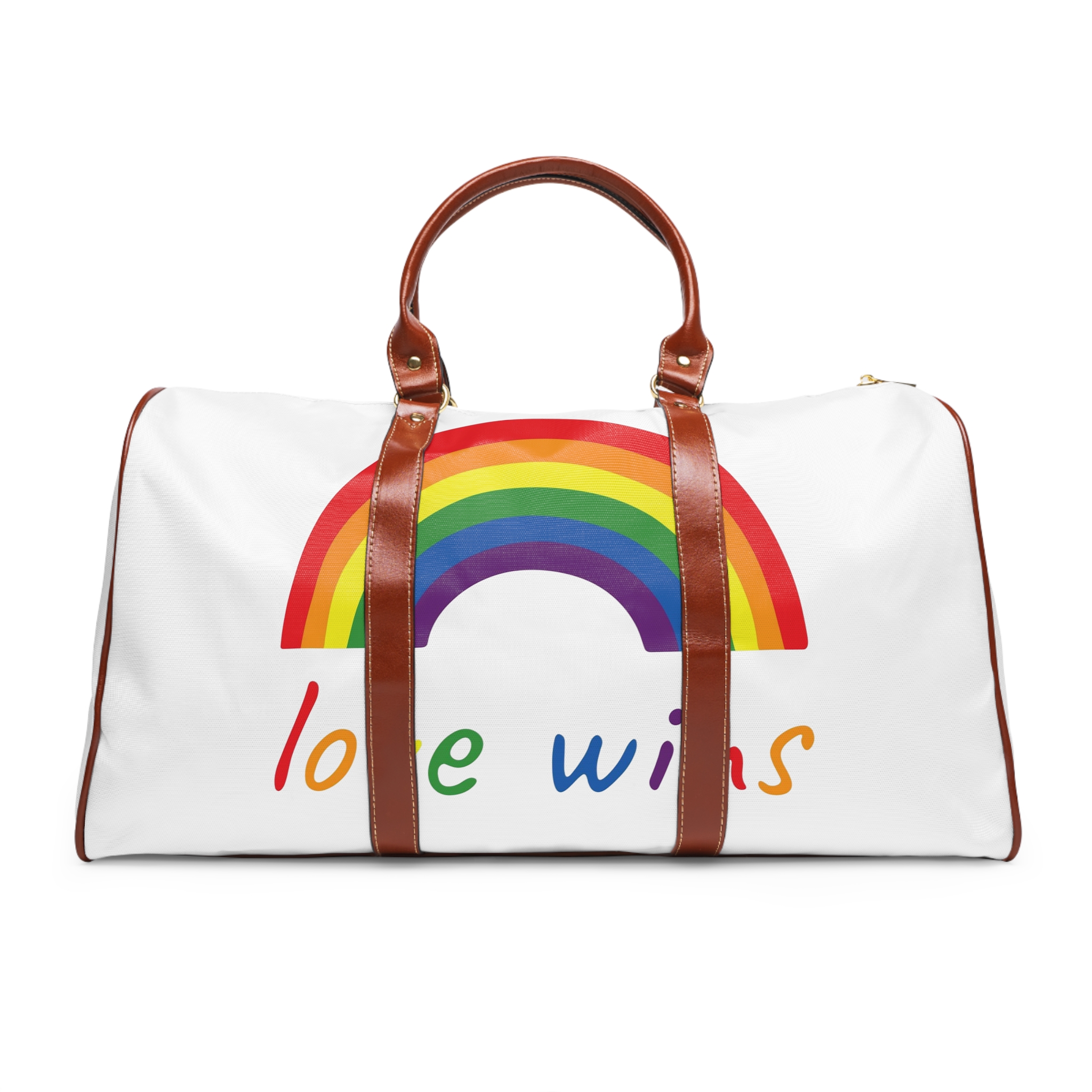 Colorful Rainbow Shape Bisexual Pride Flag Happy Pride Day Lgbtqia Community Pride Month Vector Hand Drawn Doodle Posters Stickers Logo Cards(1) Waterproof Travel Bag