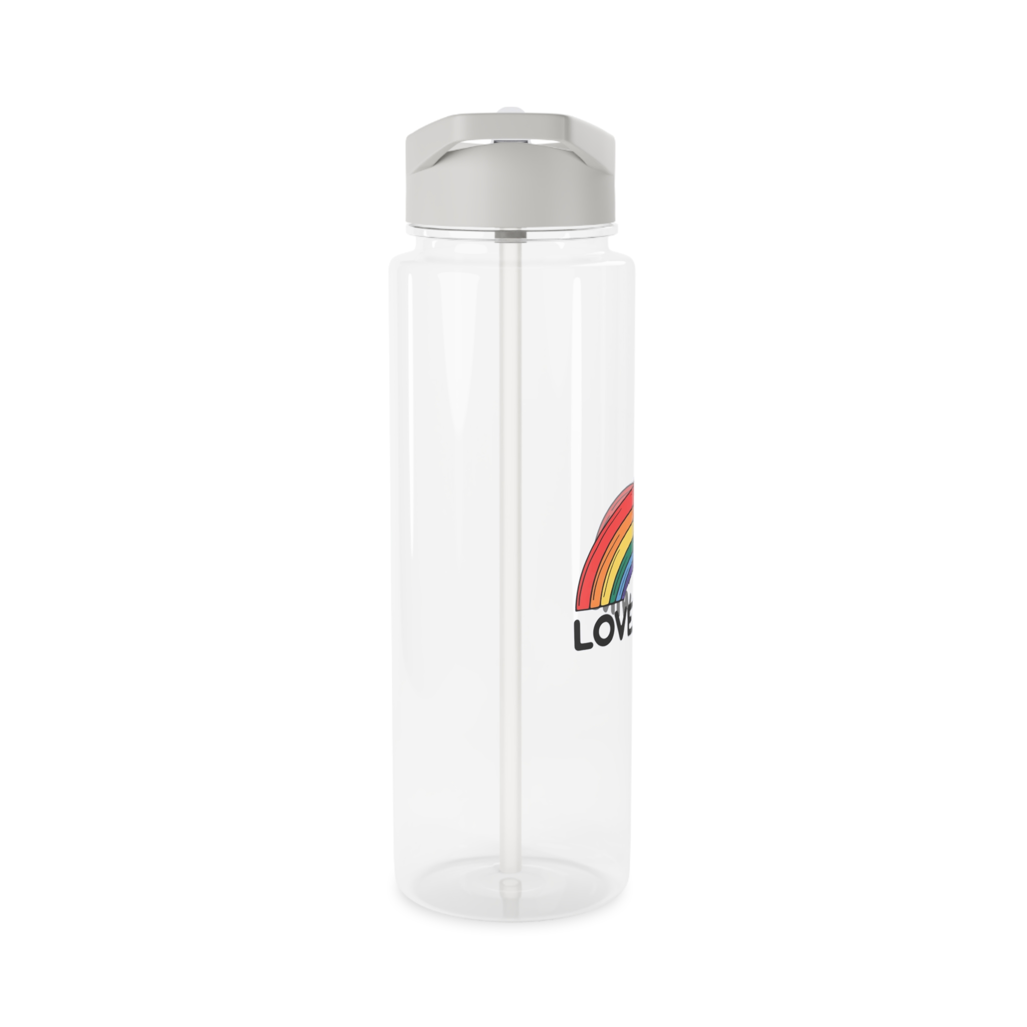 Love Wins Rainbow Pride Illustration Tritan Water Bottle - Image 8