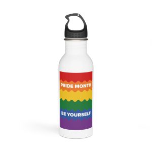 Lgbt Pride Month June Lesbian Gay Bisexual Transgender Lgbtq Flag Rainbow Vector Stainless Steel Water Bottle