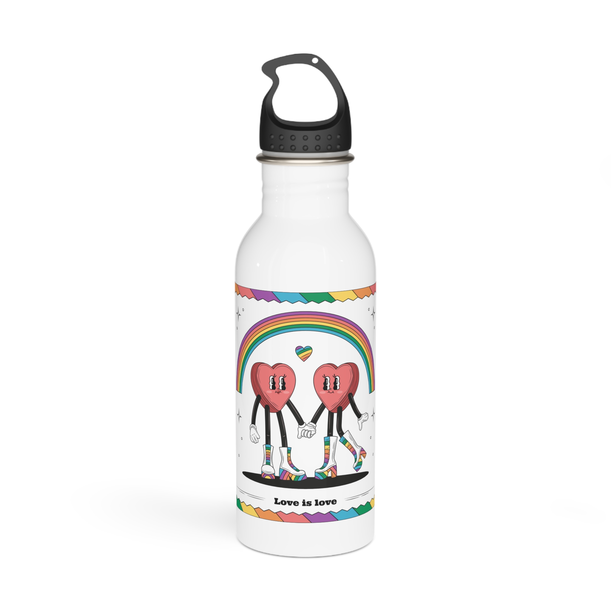Hand Drawn Illustration Pride Month Celebration(4) Stainless Steel Water Bottle