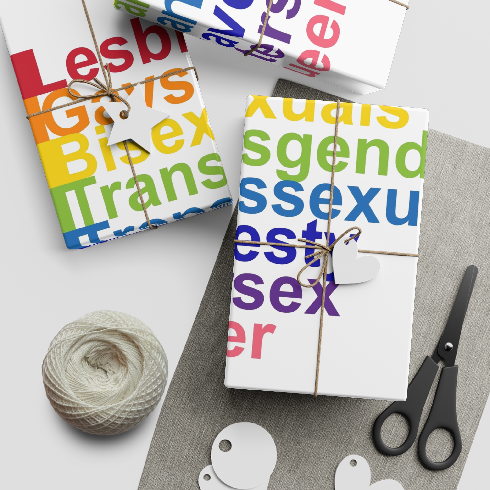 Lgbt Concept Motivating Phrase Colors Rainbow Decoding Abbreviations Lgbt Lesbian Gay Bisexual Transgender Transsexual Travesty Intersex Queer Gift Wrapping Paper Sheets 1pc - Image 2
