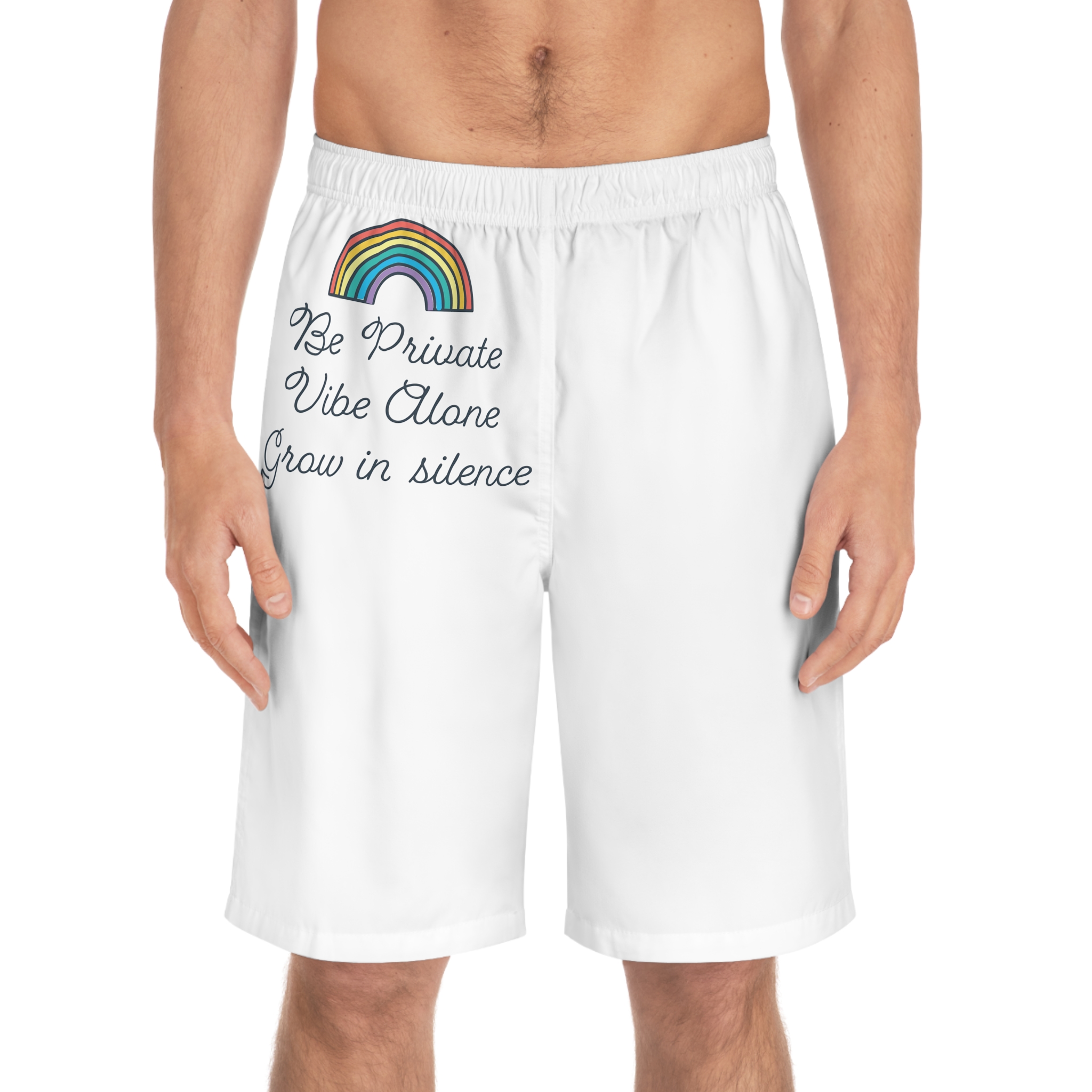 Good Thoughts Quotes Print Mens Board Shorts Aop - Image 3