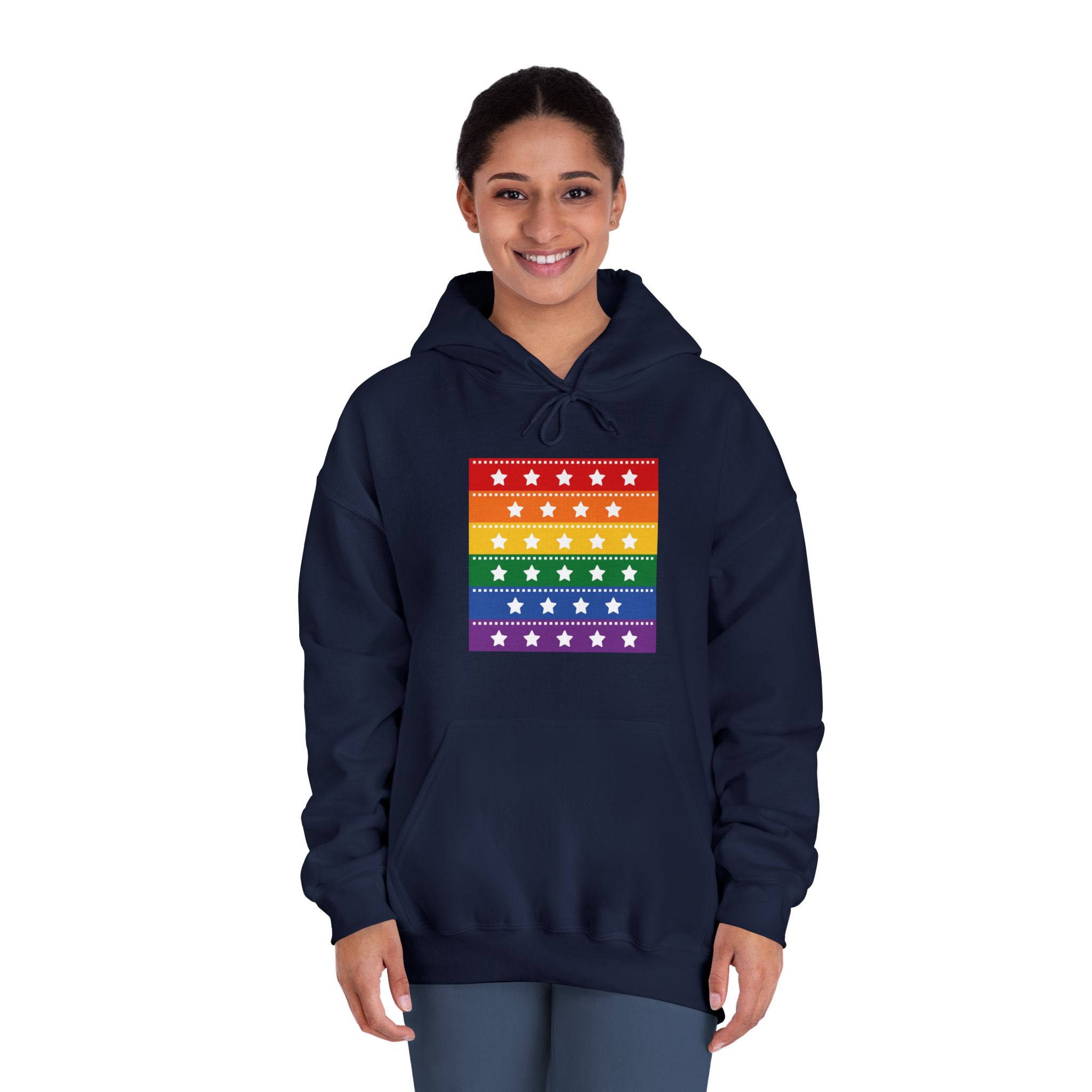 Lgbt Pride Month June Lesbian Gay Bisexual Transgender Lgbtq Flag Rainbow Vector(4) Unisex Dryblend Hooded Sweatshirt - Image 32