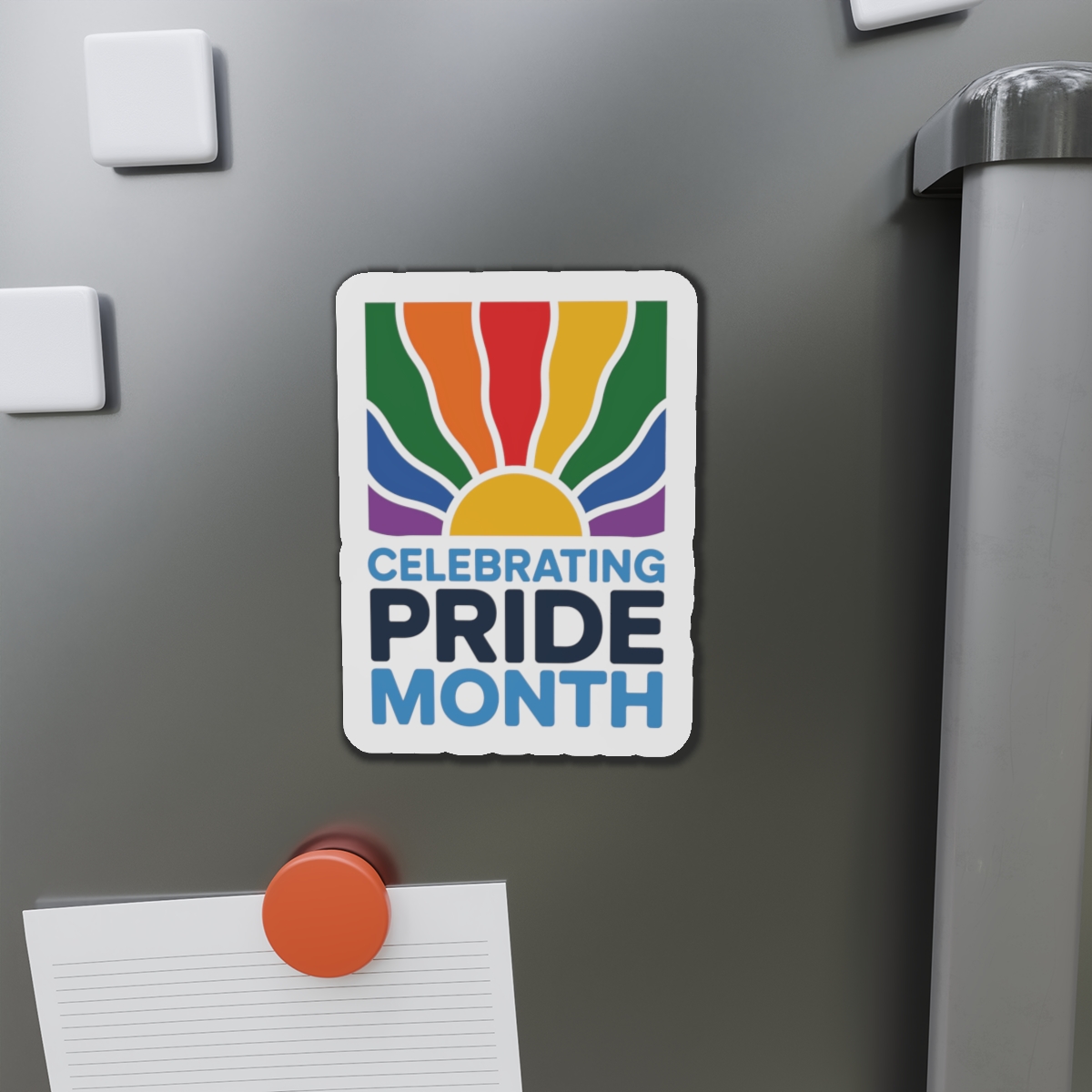 Celebrating Pride Month Colorful Graphic Design (1) Die Cut Magnets - Image 14