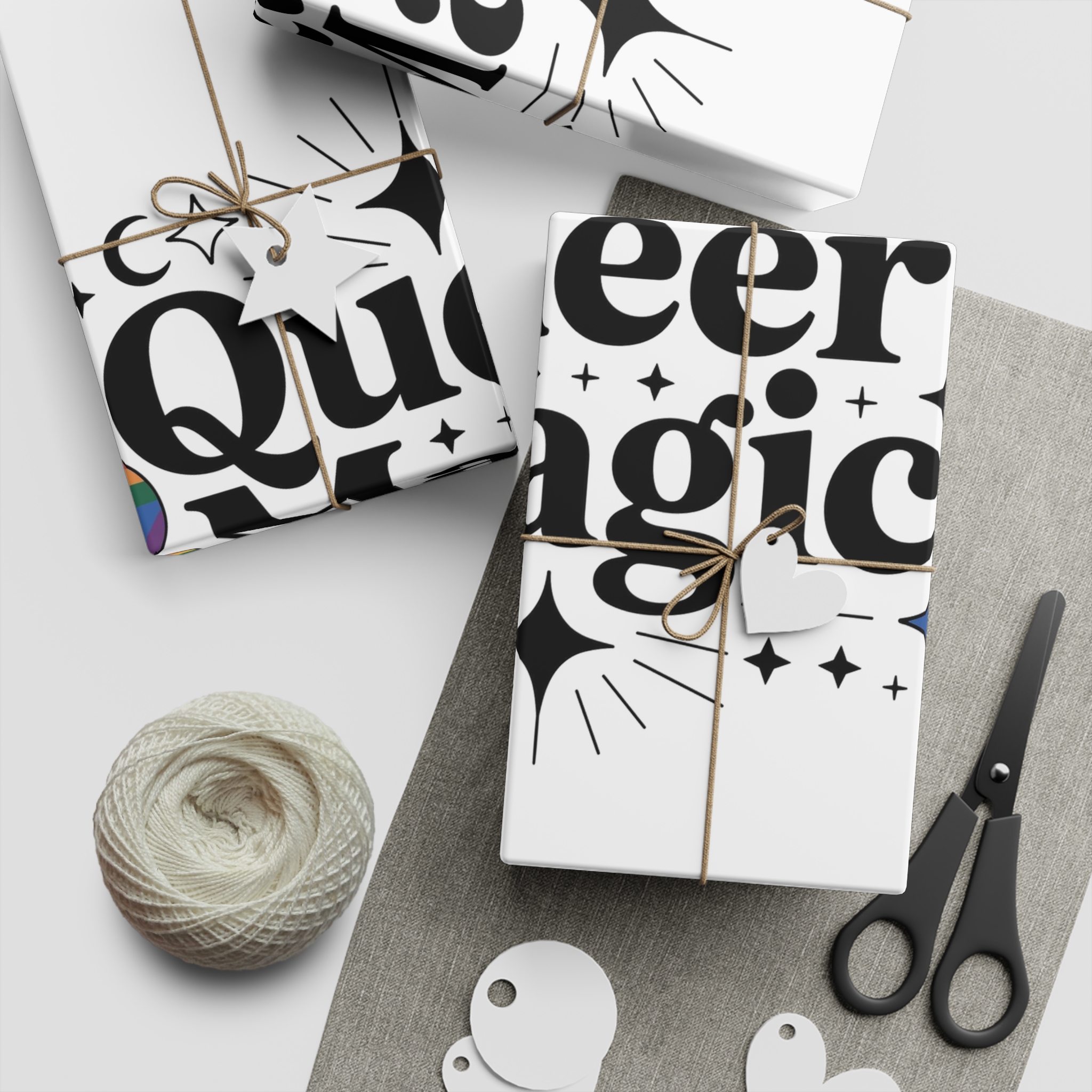 Queer Magic T Shirt Design Isolated White Background Gift Wrapping Paper Sheets 1pc - Image 2