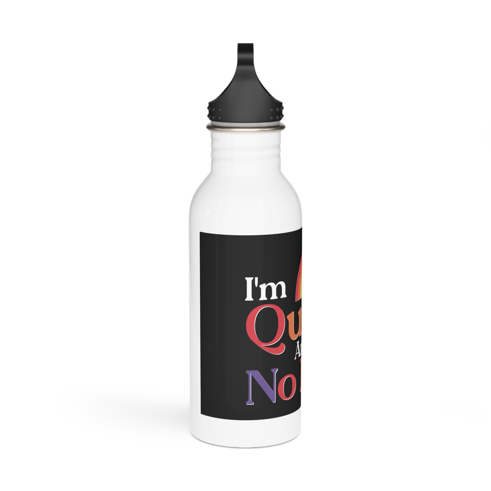 Pride Lgbtq Gay Typography Vector Tshirt Design(13) Stainless Steel Water Bottle - Image 2