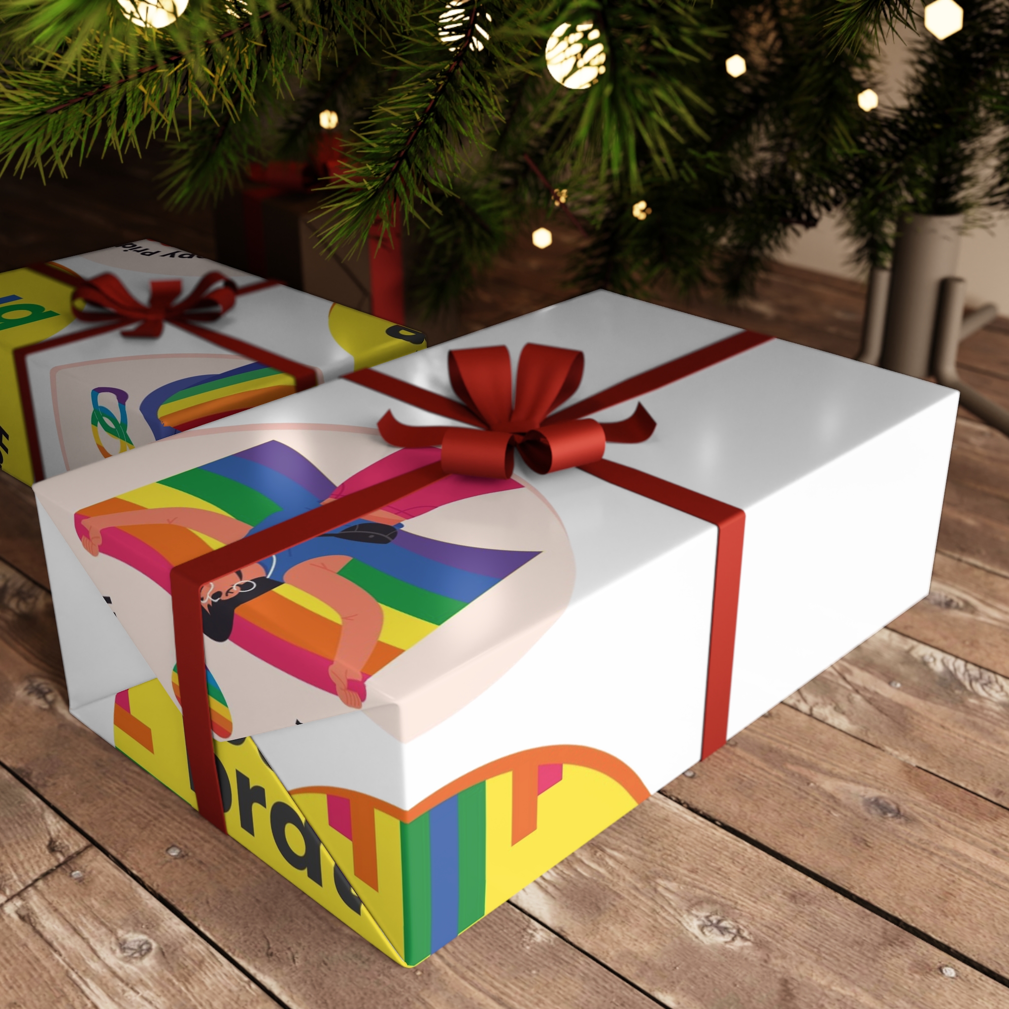 Flat Pride Month Labels Collection (1) Gift Wrapping Paper Sheets 1pc - Image 3