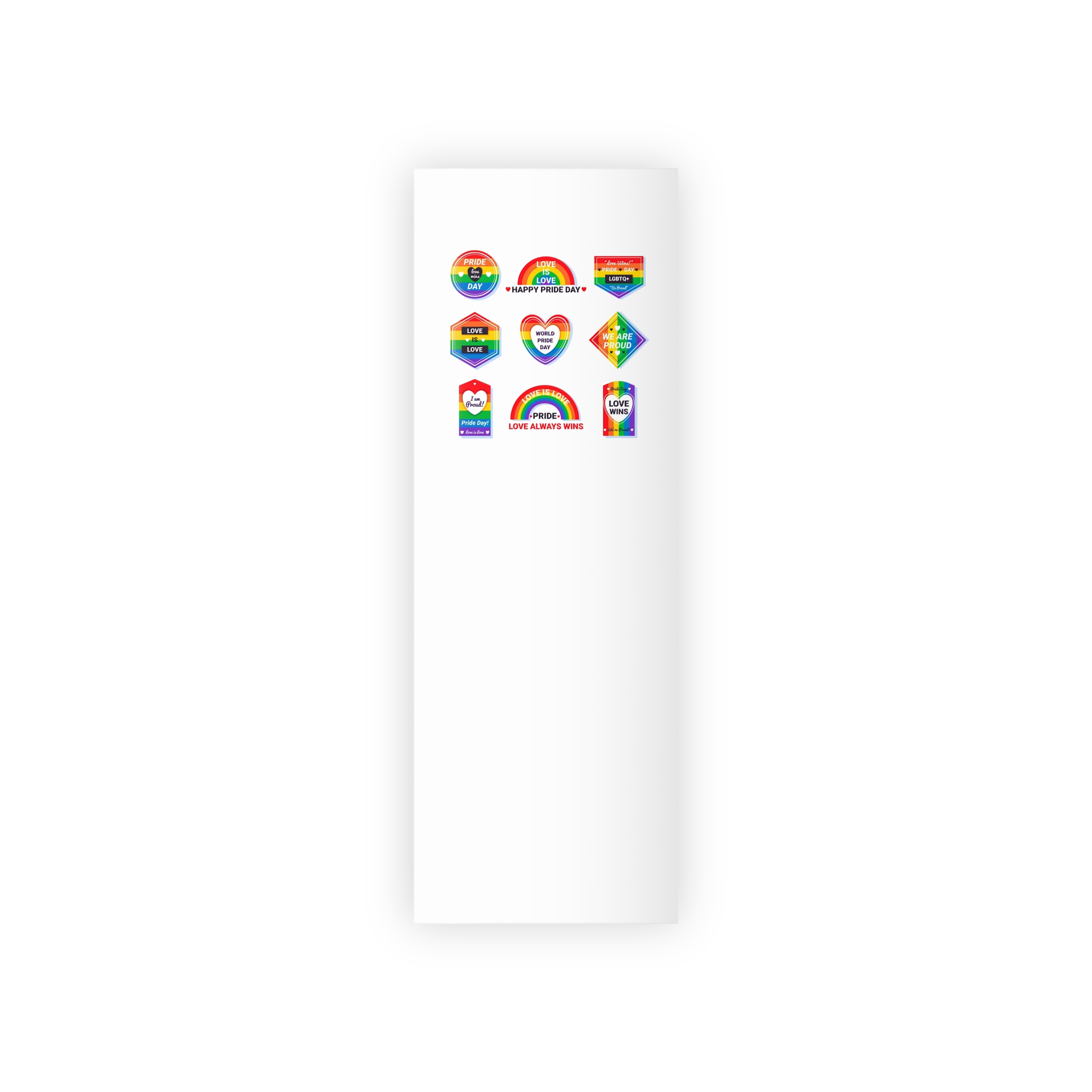Pride Day Labels Concept Gift Wrapping Paper Rolls 1pc - Image 5
