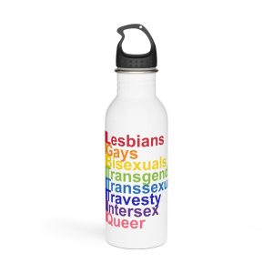 Lgbt Concept Motivating Phrase Colors Rainbow Decoding Abbreviations Lgbt Lesbian Gay Bisexual Transgender Transsexual Travesty Intersex Queer Stainless Steel Water Bottle