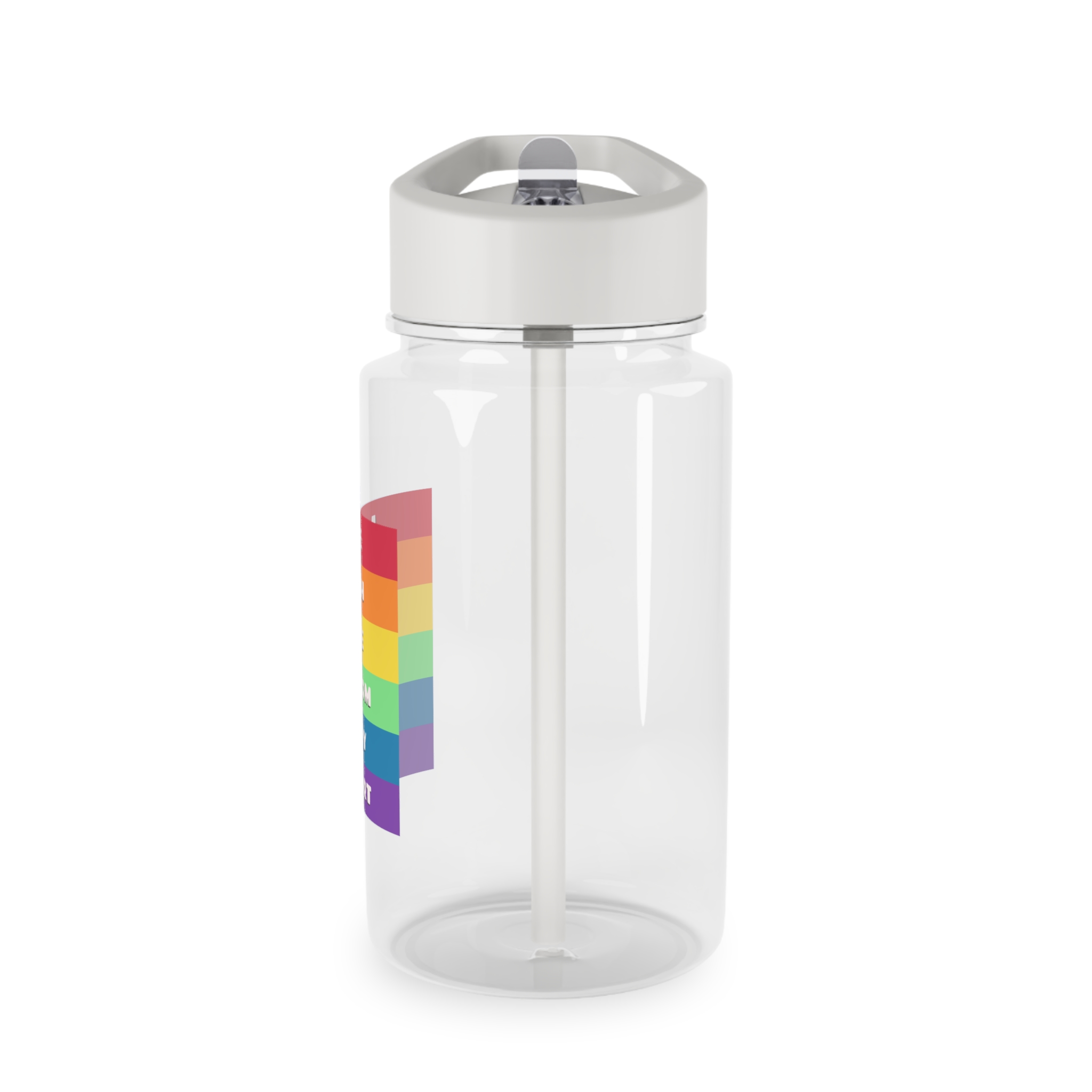 Rainbow Text Tritan Water Bottle - Image 3
