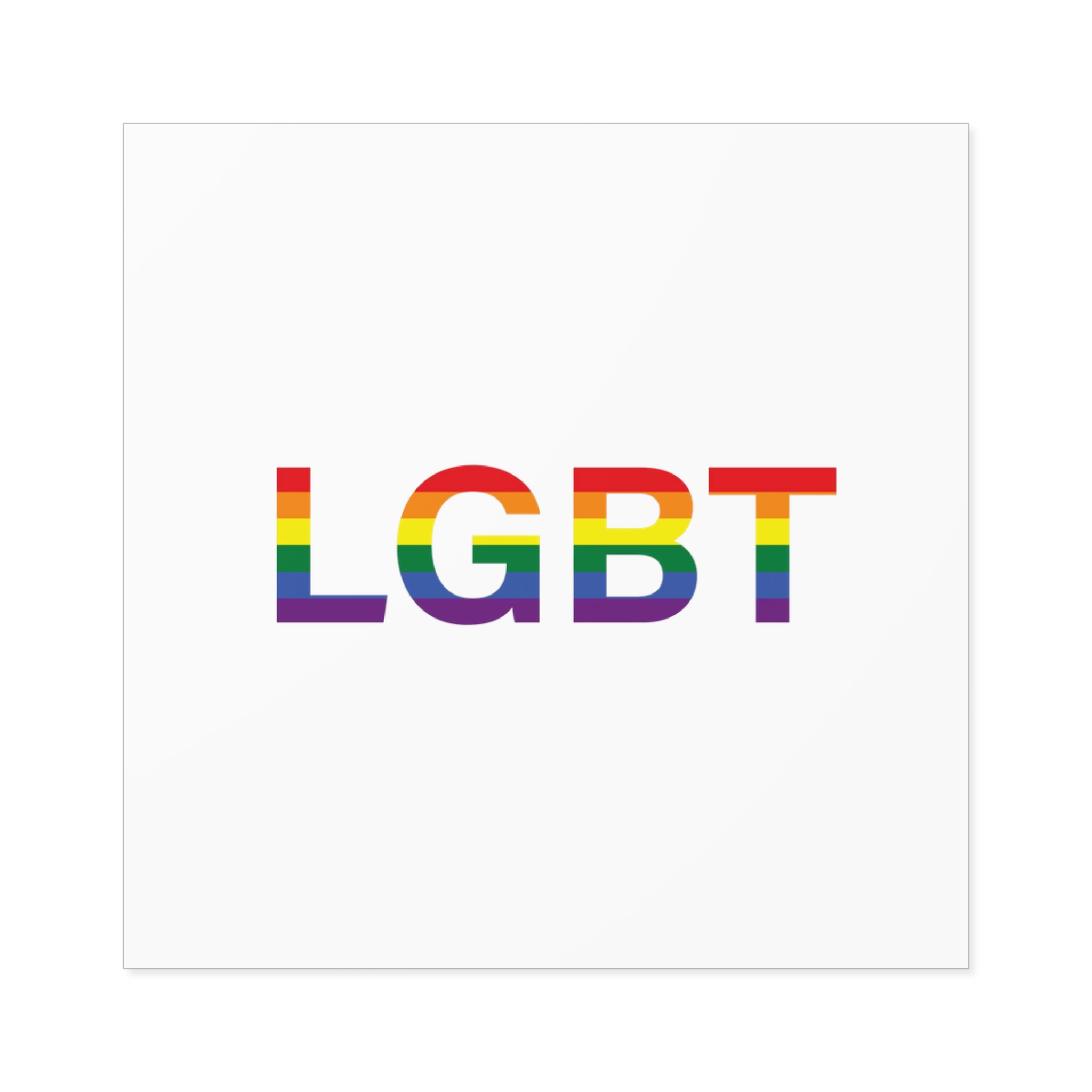 Lgbt Word Text Letter Rainbow Color Flag Isolated White Background Vector Illustration(1) Laminate Stickers Square - Image 17