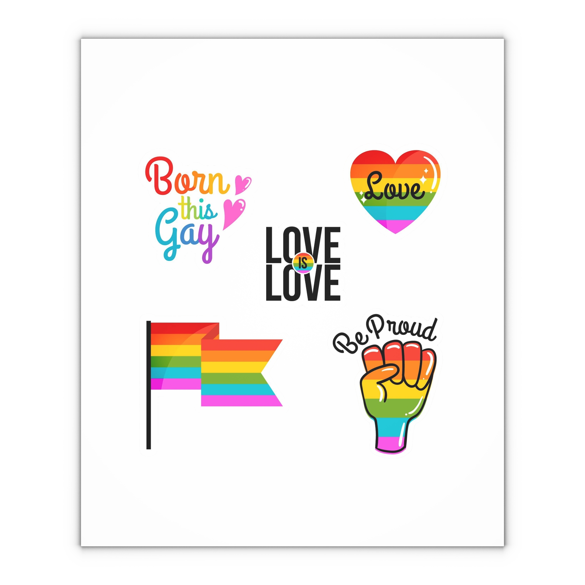 Pride Day Badges With Flag Collection Gift Wrapping Paper Sheets 1pc - Image 4