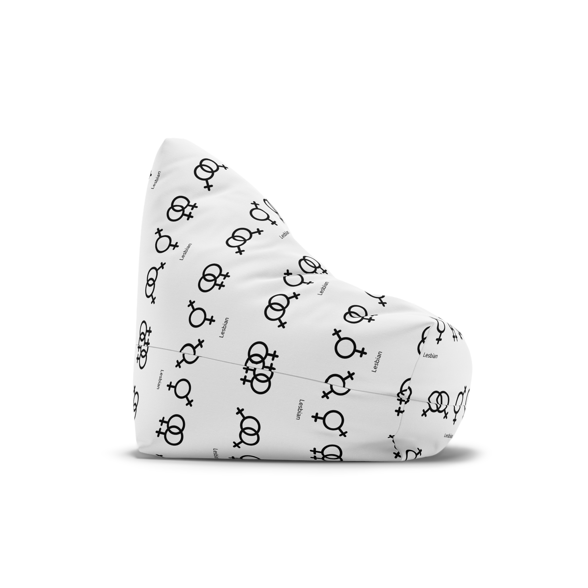 Lesbian Gender Symbols Orientation Signs Vector Illustration Bean Bag Chair Cover - Image 3