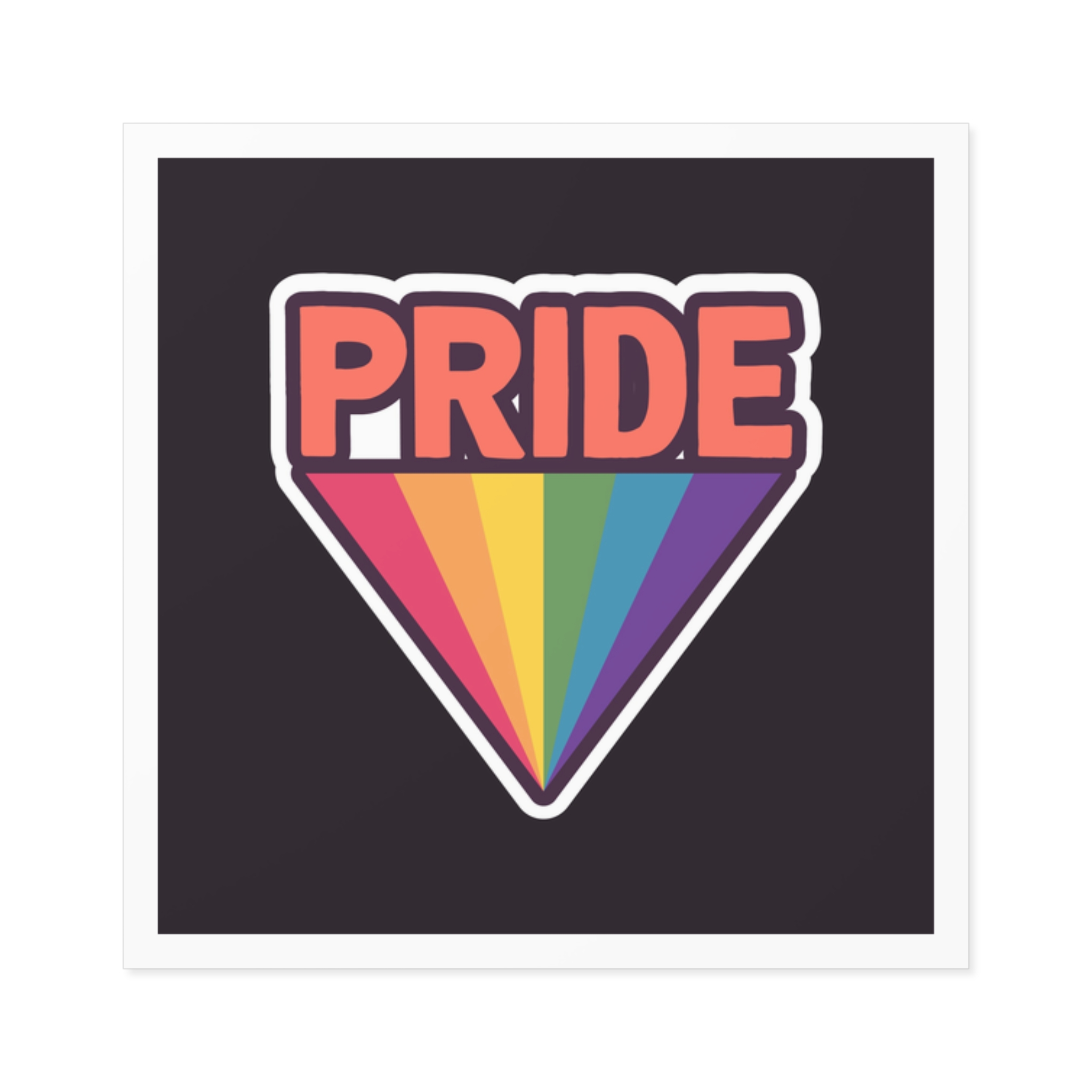 Pride With Rainbow Laminate Stickers Square - Image 65