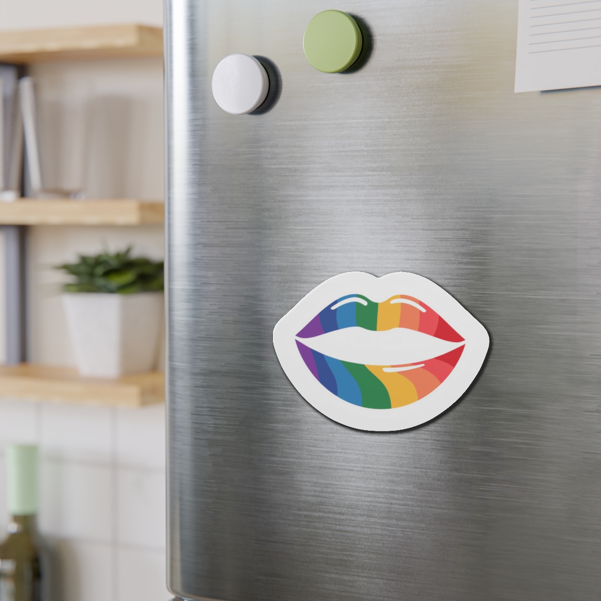 Rainbow Lips Illustration Die Cut Magnets - Image 12