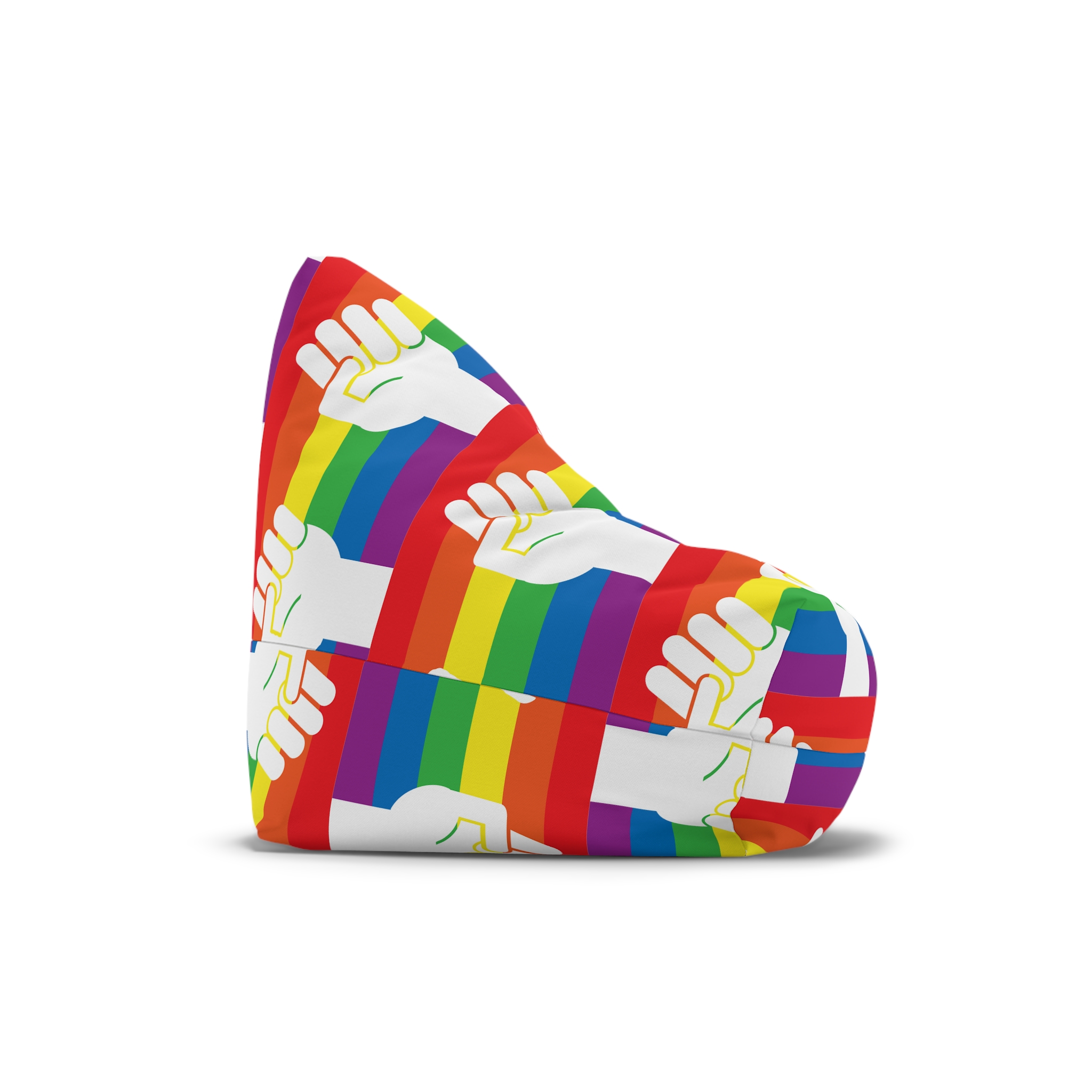 Lgbt Hand Flat Bean Bag Chair Cover - Image 3