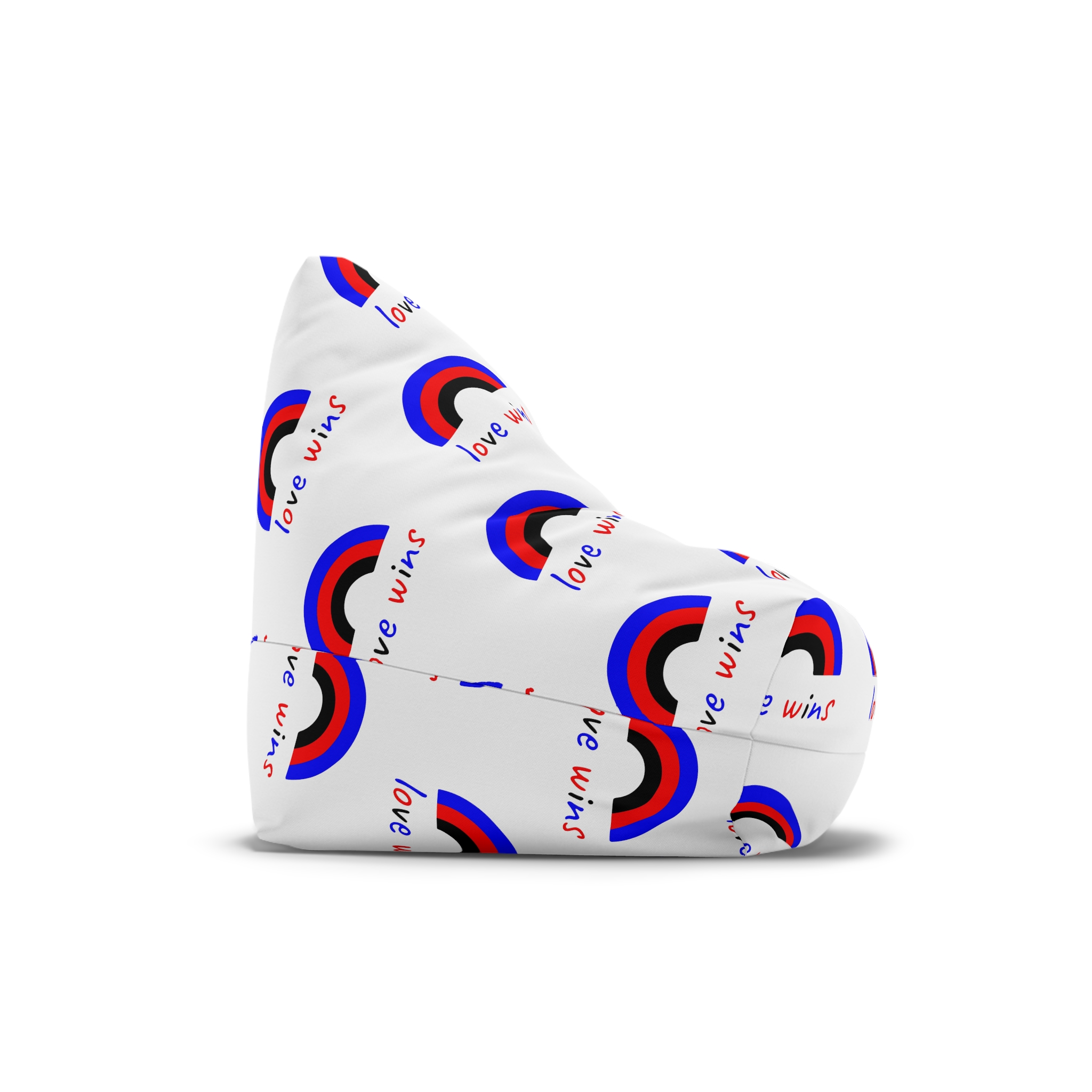 Colorful Rainbow Shape Polyamory Pride Flag Happy Pride Day Lgbtqia Community Pride Month Vector Hand Drawn Doodle Posters Stickers Logo Cards Bean Bag Chair Cover - Image 3