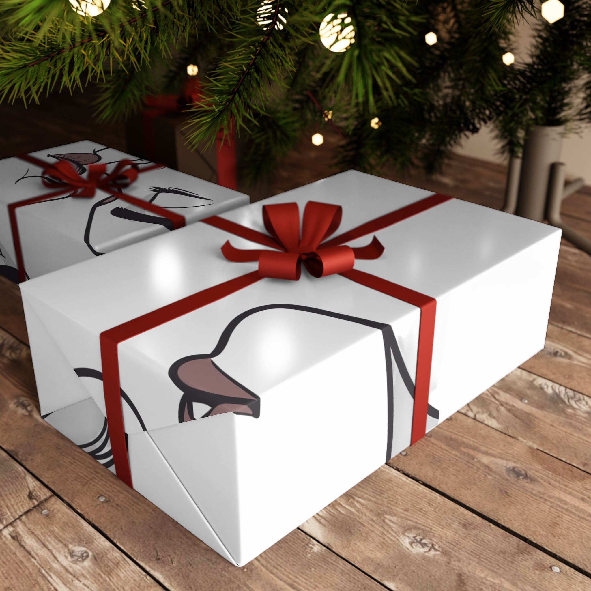Perfect Lip Set Open Close Smooches Gift Wrapping Paper Sheets 1pc - Image 3