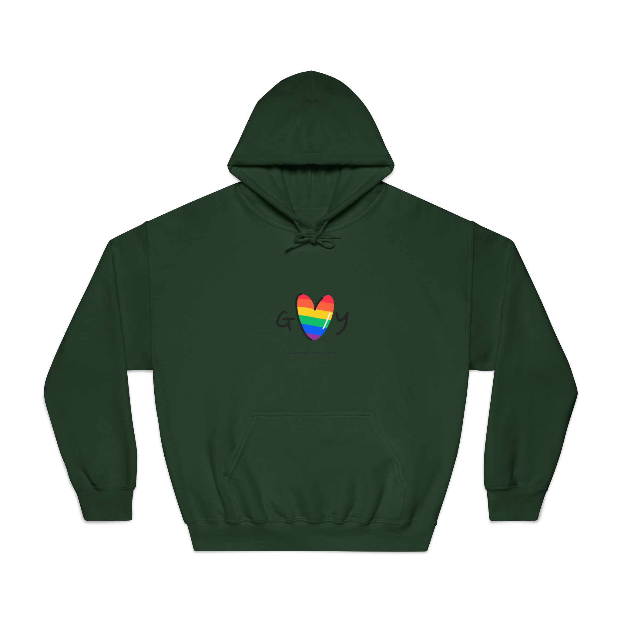 Love Letter Pride Rainbow Lettering Text Writing Pattern Freedom Love Heart Homo Colors Flag Parade Unisex Dryblend Hooded Sweatshirt - Image 21