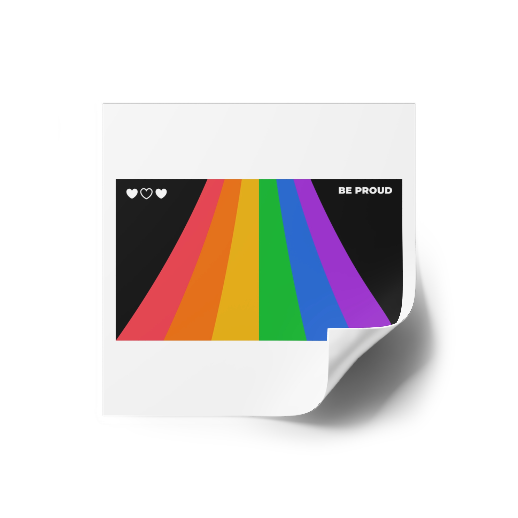 Modern Colorful Pride Zoom Background Laminate Stickers Square - Image 66