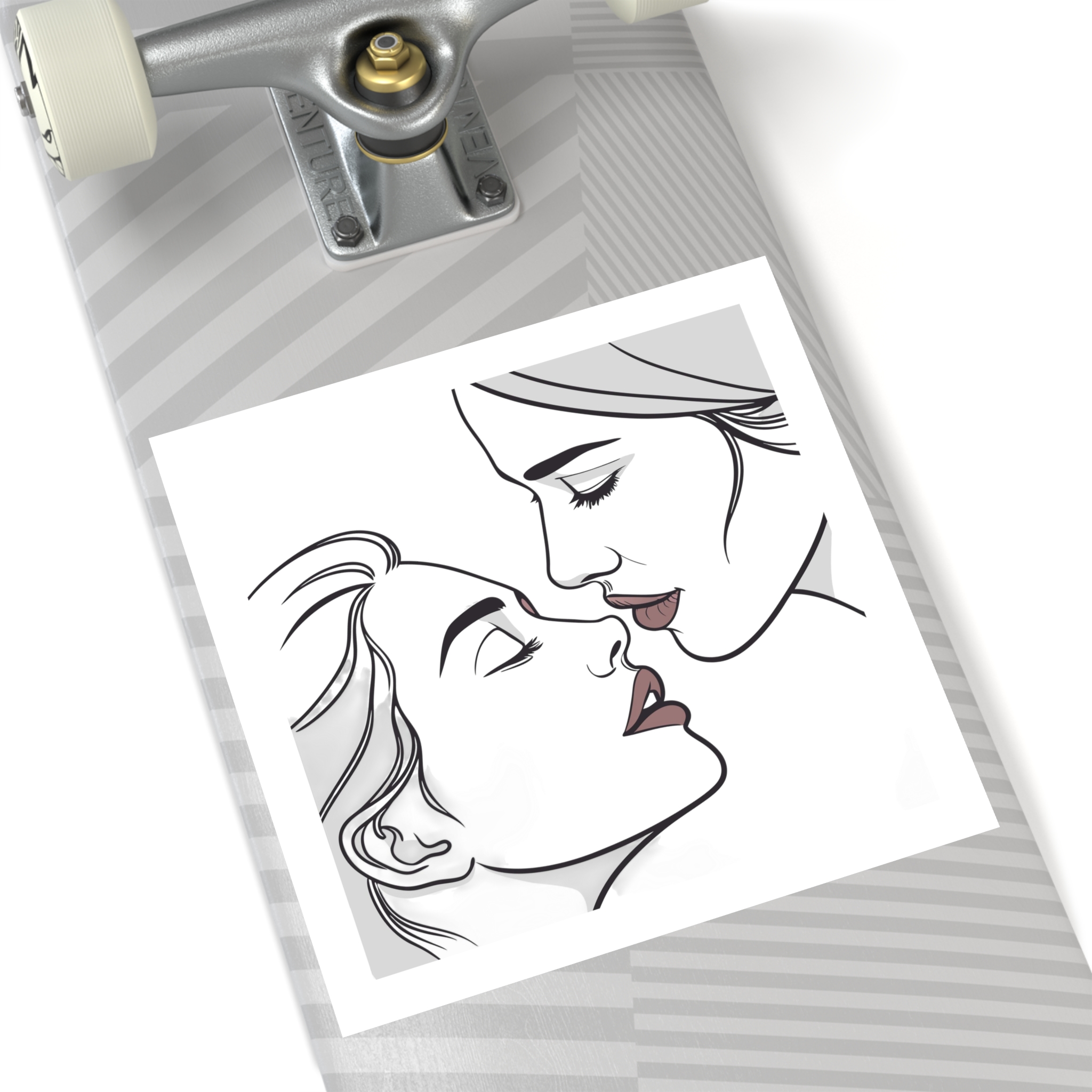 Perfect Lip Set Open Close Smooches Laminate Stickers Square - Image 64