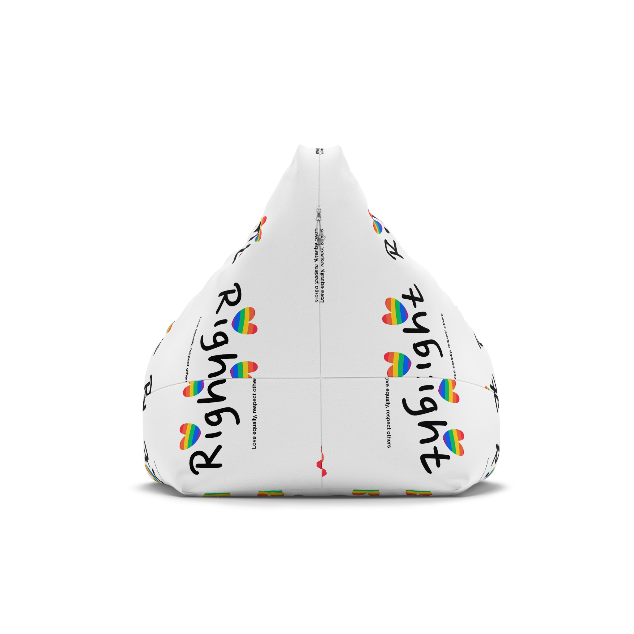 Love Letter Pride Rainbow Lettering Text Writing Pattern Freedom Love Heart Homo Colors Flag Parade(1) Bean Bag Chair Cover - Image 2
