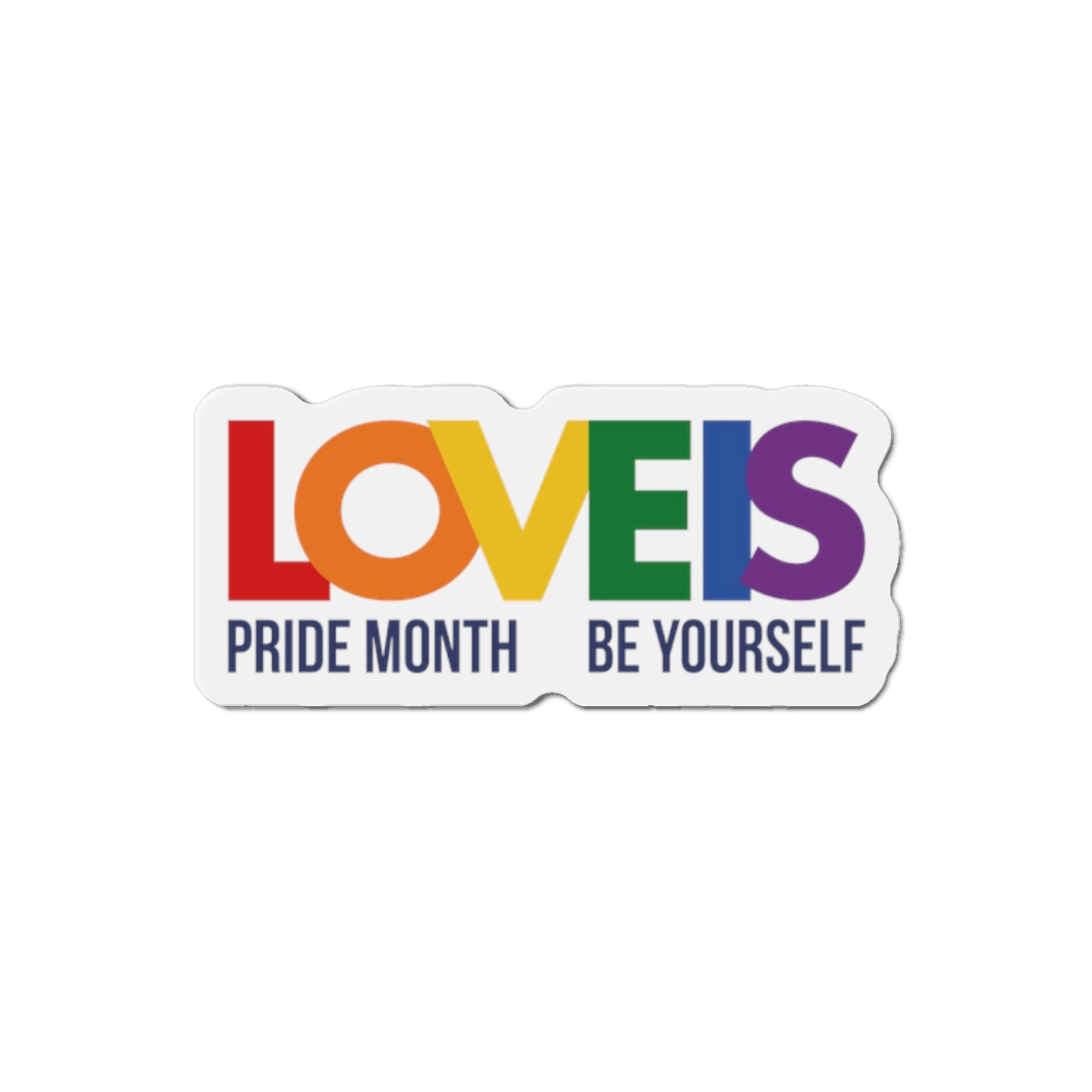 Lgbt Pride Month June 2026 Lesbian Gay Bisexual Transgender Lgbtq Flag Rainbow Love Vector Die Cut Magnets