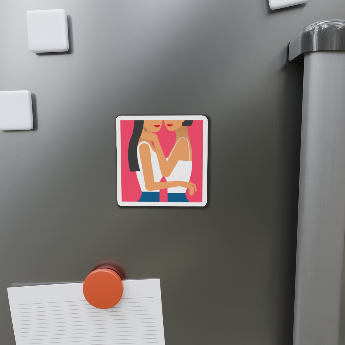 Lesbian Pride Design D1F3BE Die Cut Magnets - Image 5