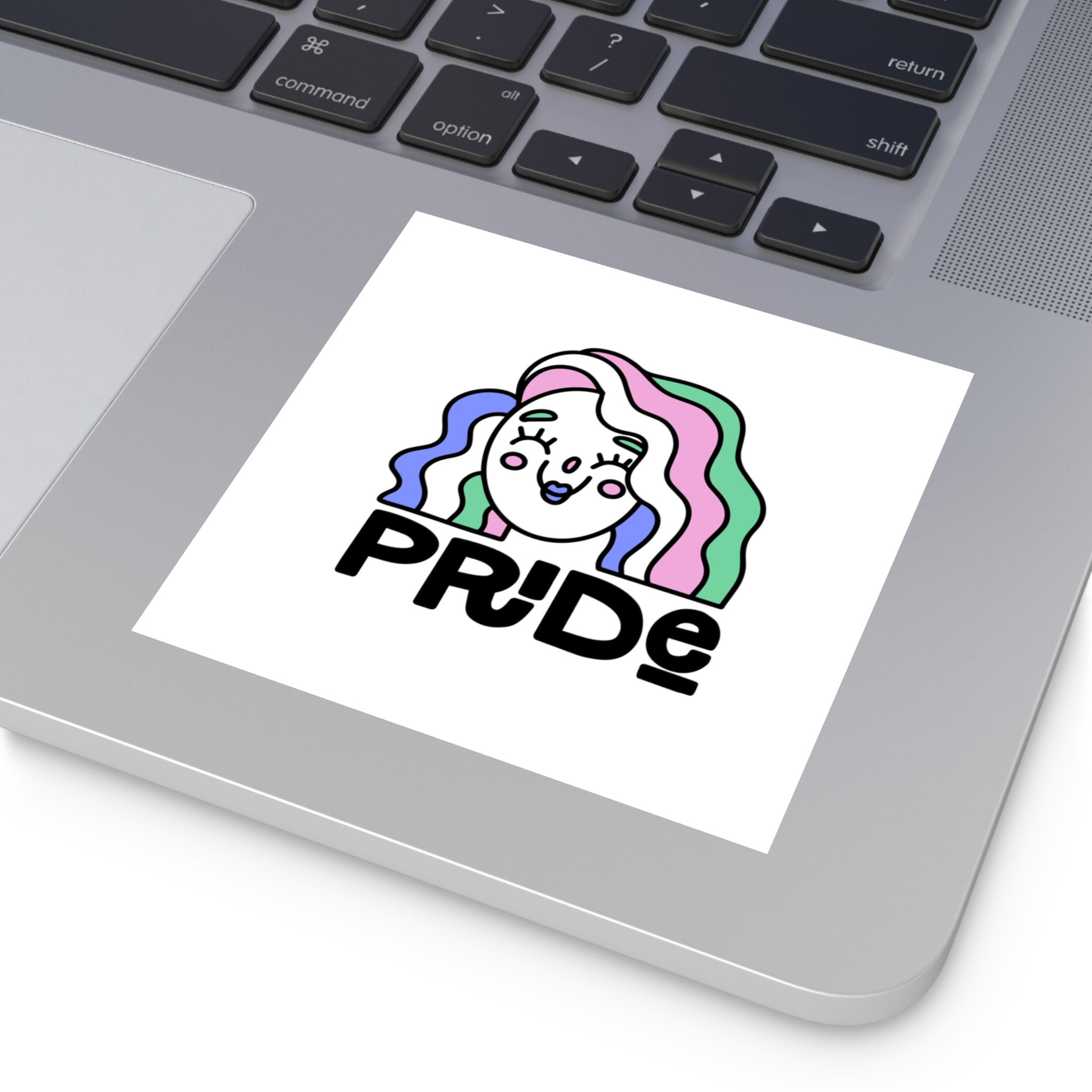 Pride Day Lettering Quote Concept Laminate Stickers Square - Image 23
