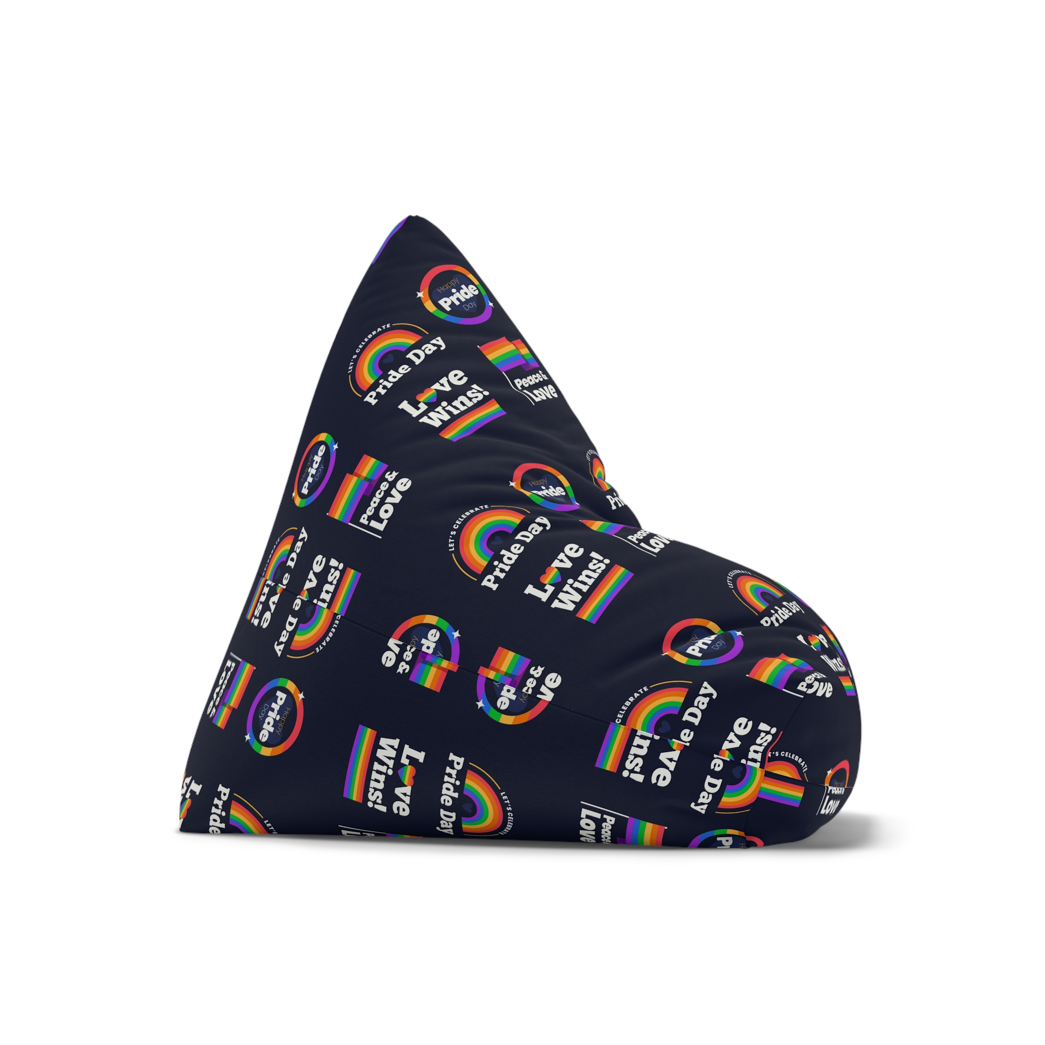 Flat Pride Day Badge Collection 2 Bean Bag Chair Cover - Image 7