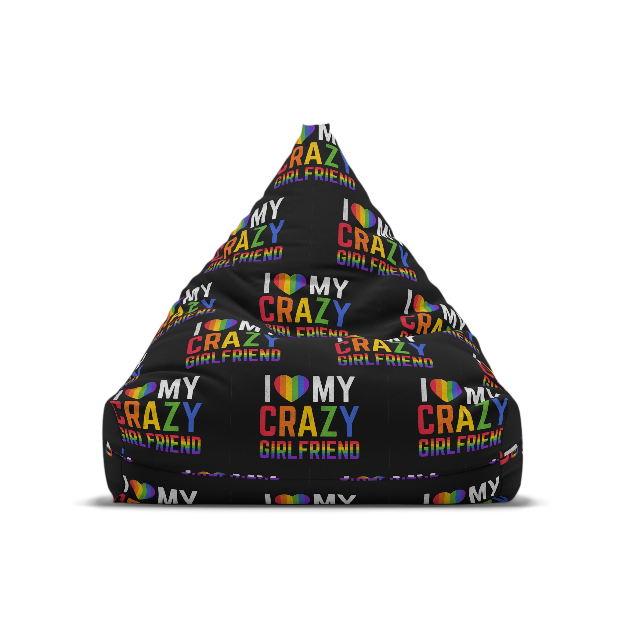 Pride Gay Rainbow Typography Vector Premium T Shirt(5) Bean Bag Chair Cover - Image 5