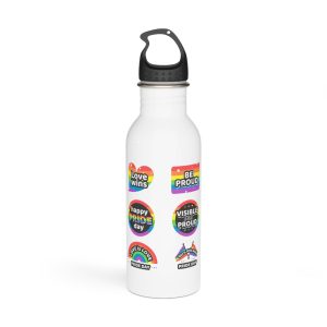 Set Rainbow Pride Labels Stainless Steel Water Bottle