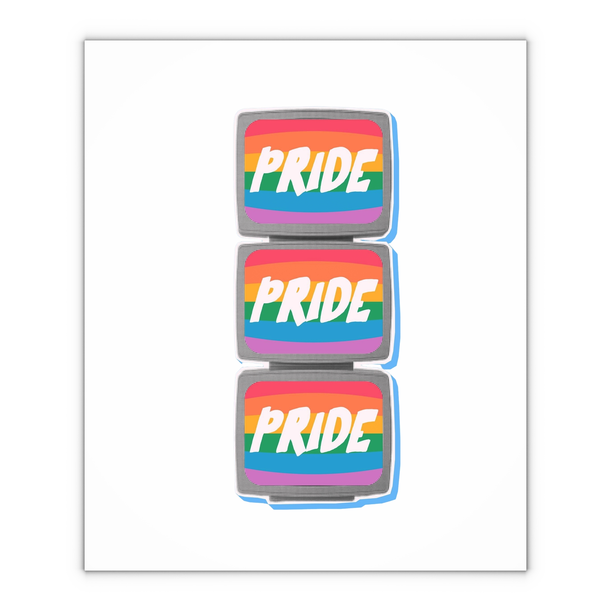Retro Halftone Tvs With Rainbow Screens Bold Text Perfect Pride Month Activism Designs Gift Wrapping Paper Sheets 1pc - Image 4