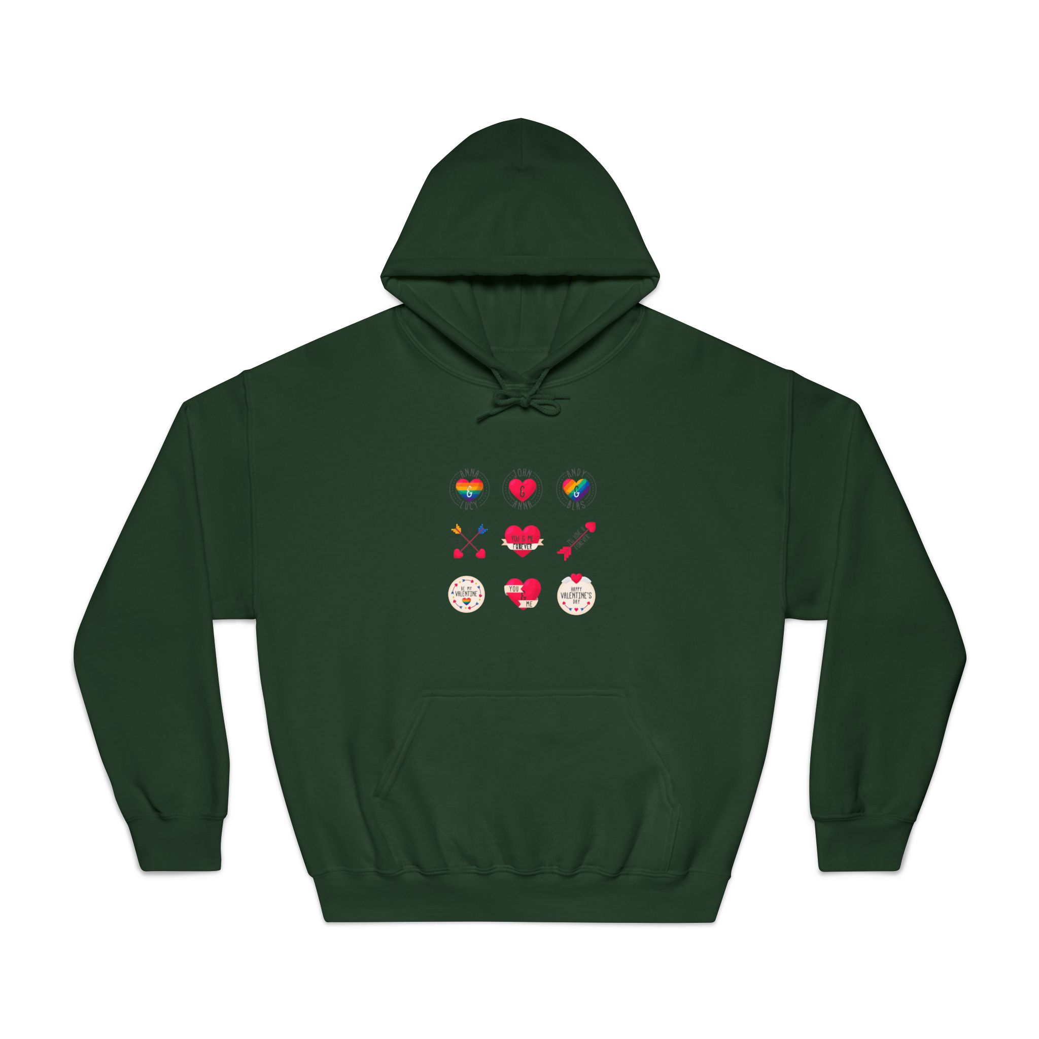 Lgbt Valentine S Day Label Collection Unisex Dryblend Hooded Sweatshirt - Image 21