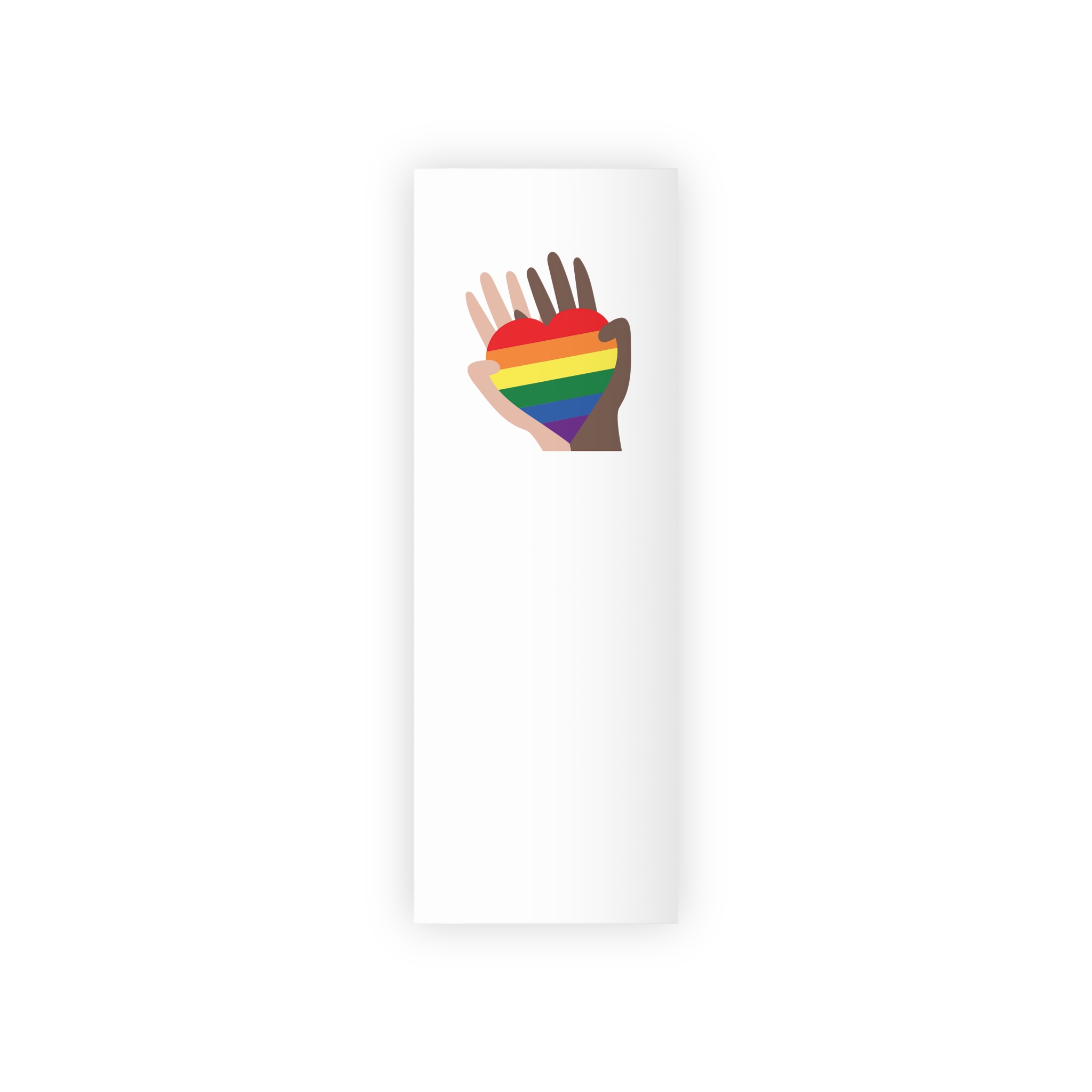 Hands Different Colors Skin Holding Rainbow Heart Lgbtq Color Gift Wrapping Paper Rolls 1pc - Image 5