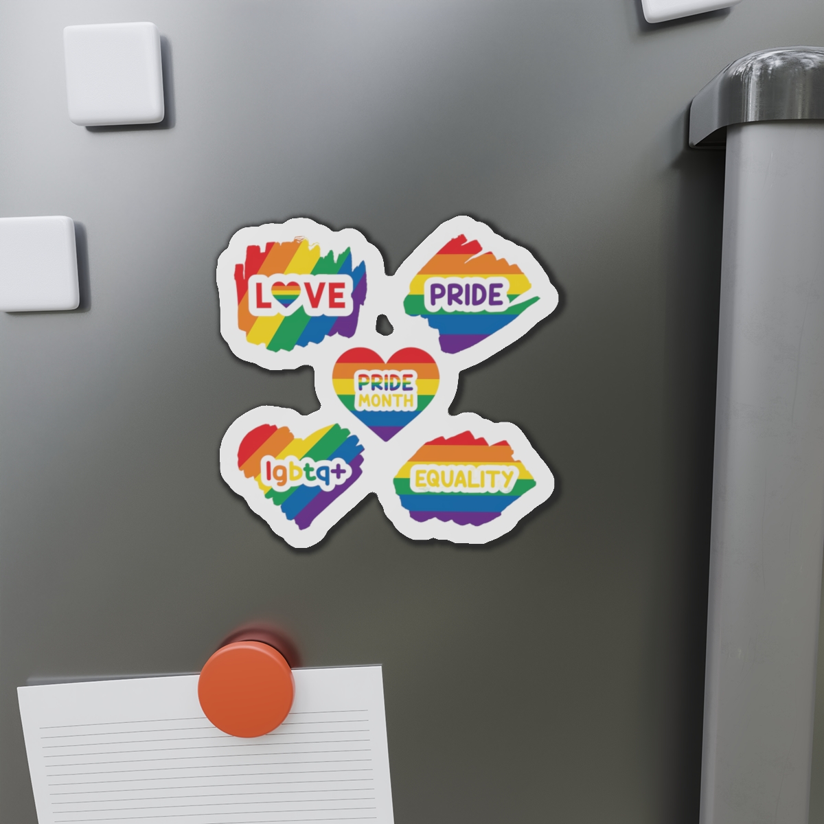 Pride Month Stickers Rainbow Lgbtq Flag Love Equality Die Cut Magnets - Image 11