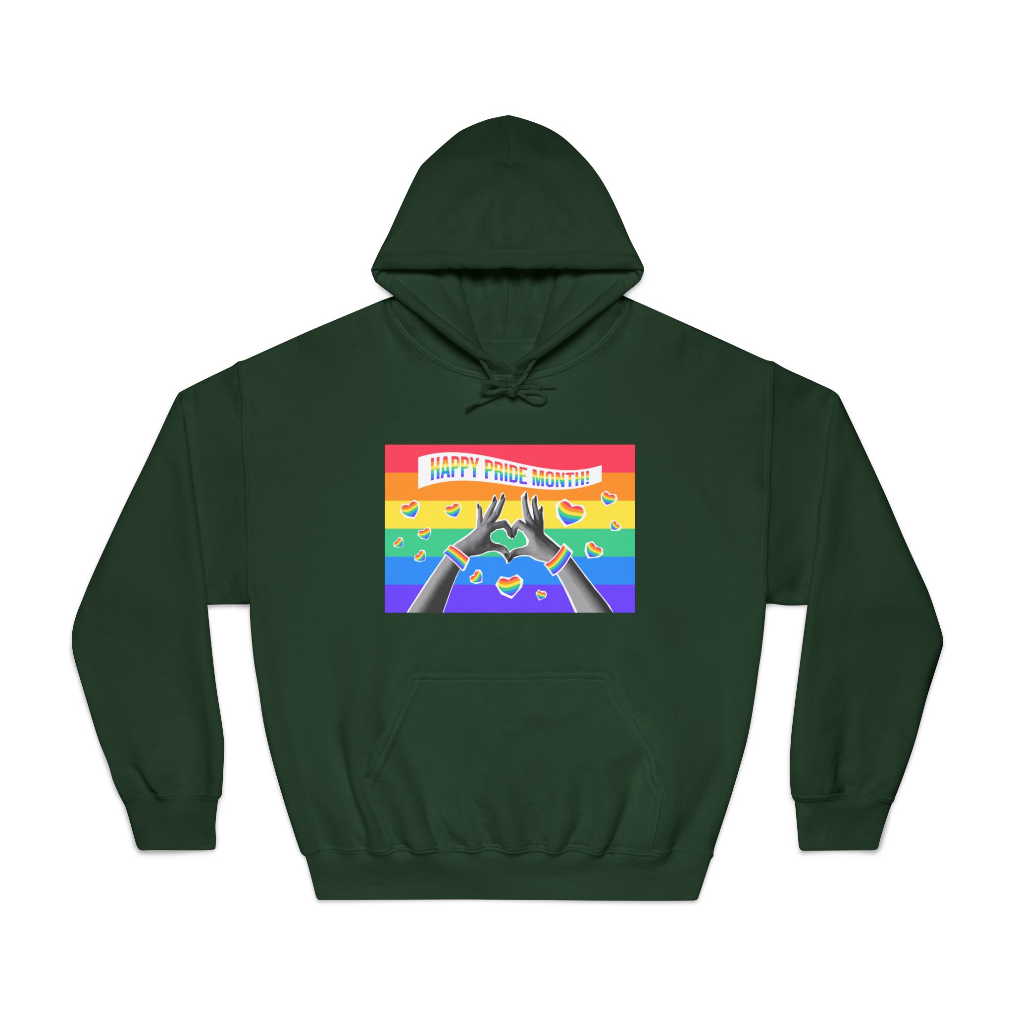 Lgbtq Pride Month Card Y2k Style Trendy Retro Collage Halftone Hands Unisex Dryblend Hooded Sweatshirt - Image 21